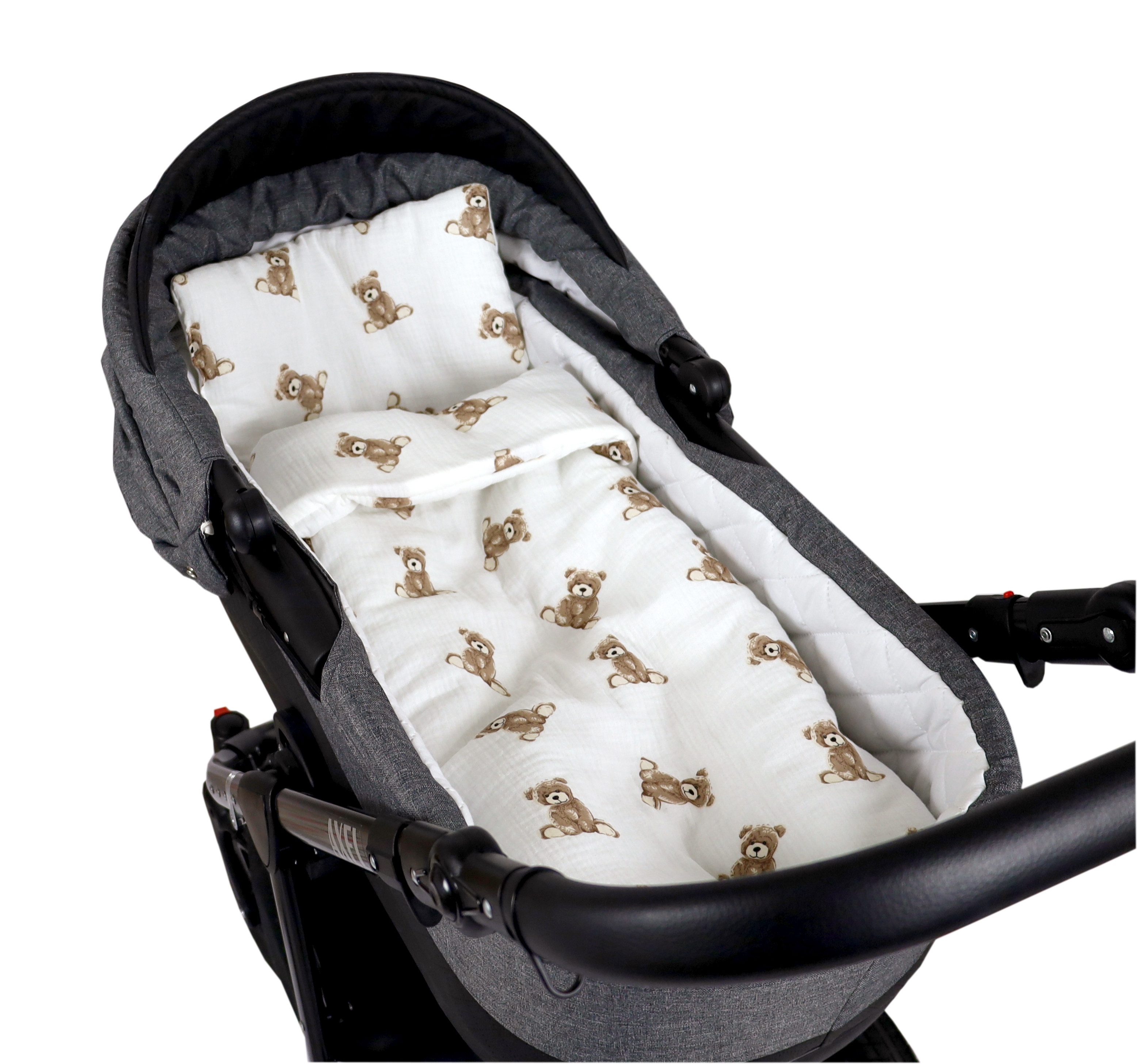 Babydecke BabyLux Babydecke Musselin Kinderwagendecke Kuscheldecke 75x60cm günstig online kaufen