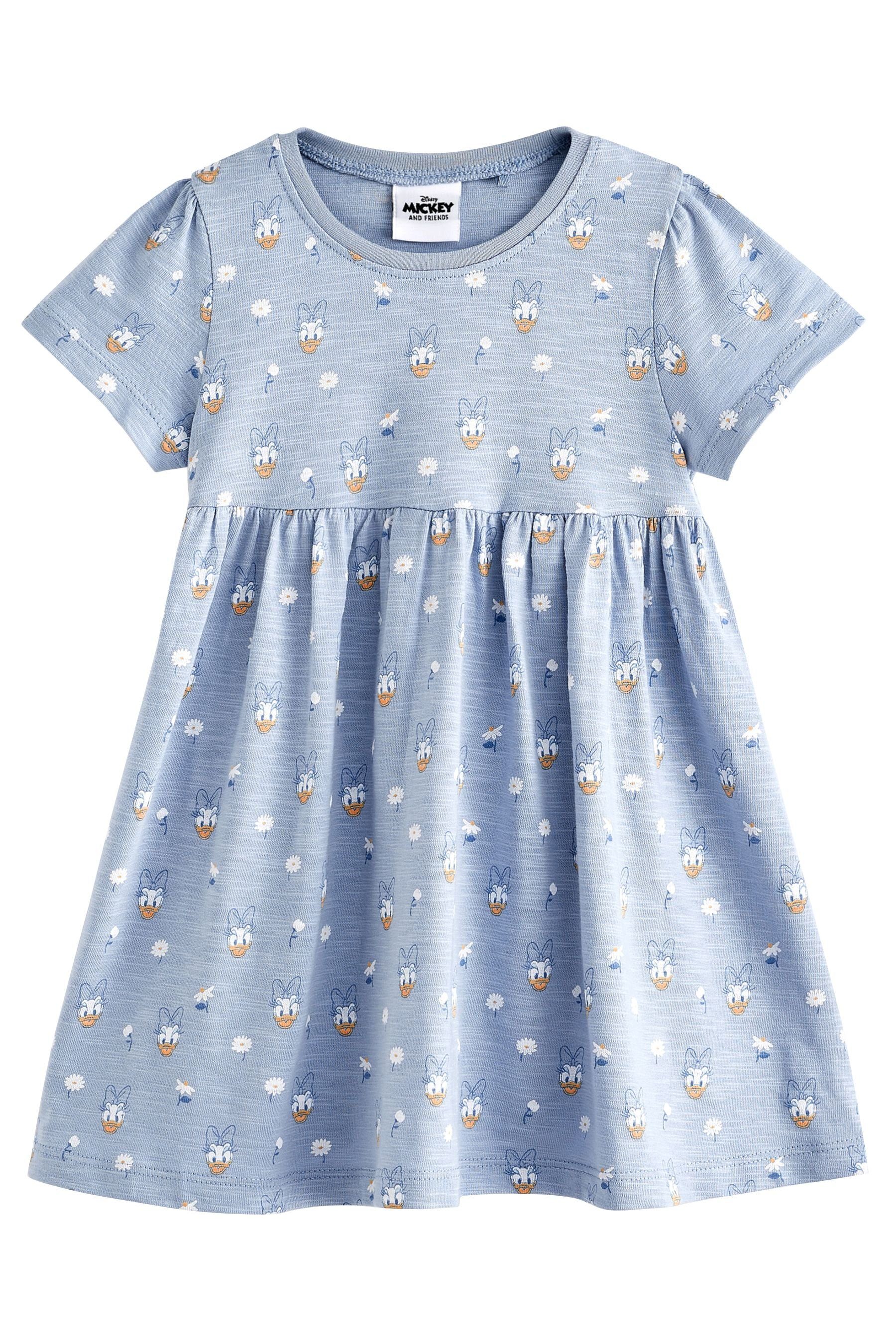 Next Sweatkleid Kurzärmliges Jersey-Kleid (1-tlg) Blue Daisy Duck | Sweatkleider