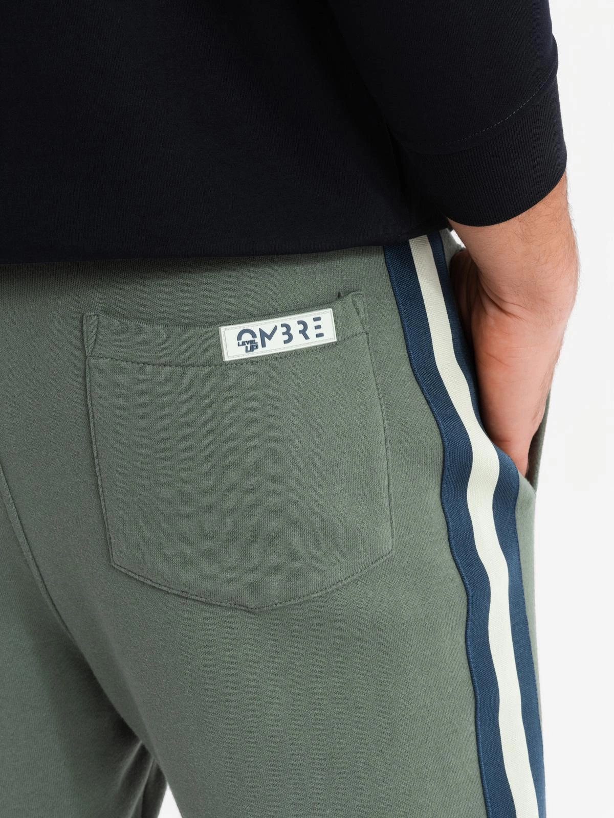 OMBRE Sweathose Sweatpants mit Paspeln und gerippten Beinen