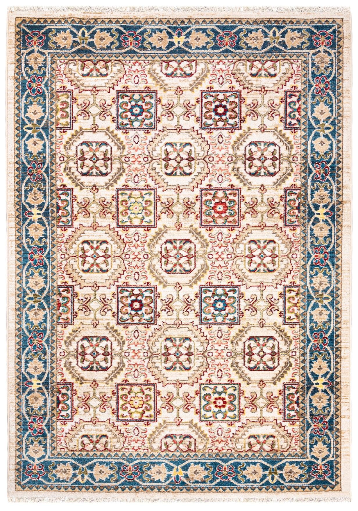 Orientteppich Oriente Teppich Fußbodenheizung, Orient Teppich Mazovia, Wohnzimmerteppich 305 200 Beige Geeignet x - für Traditioneller Pflegeleicht, cm, Blau