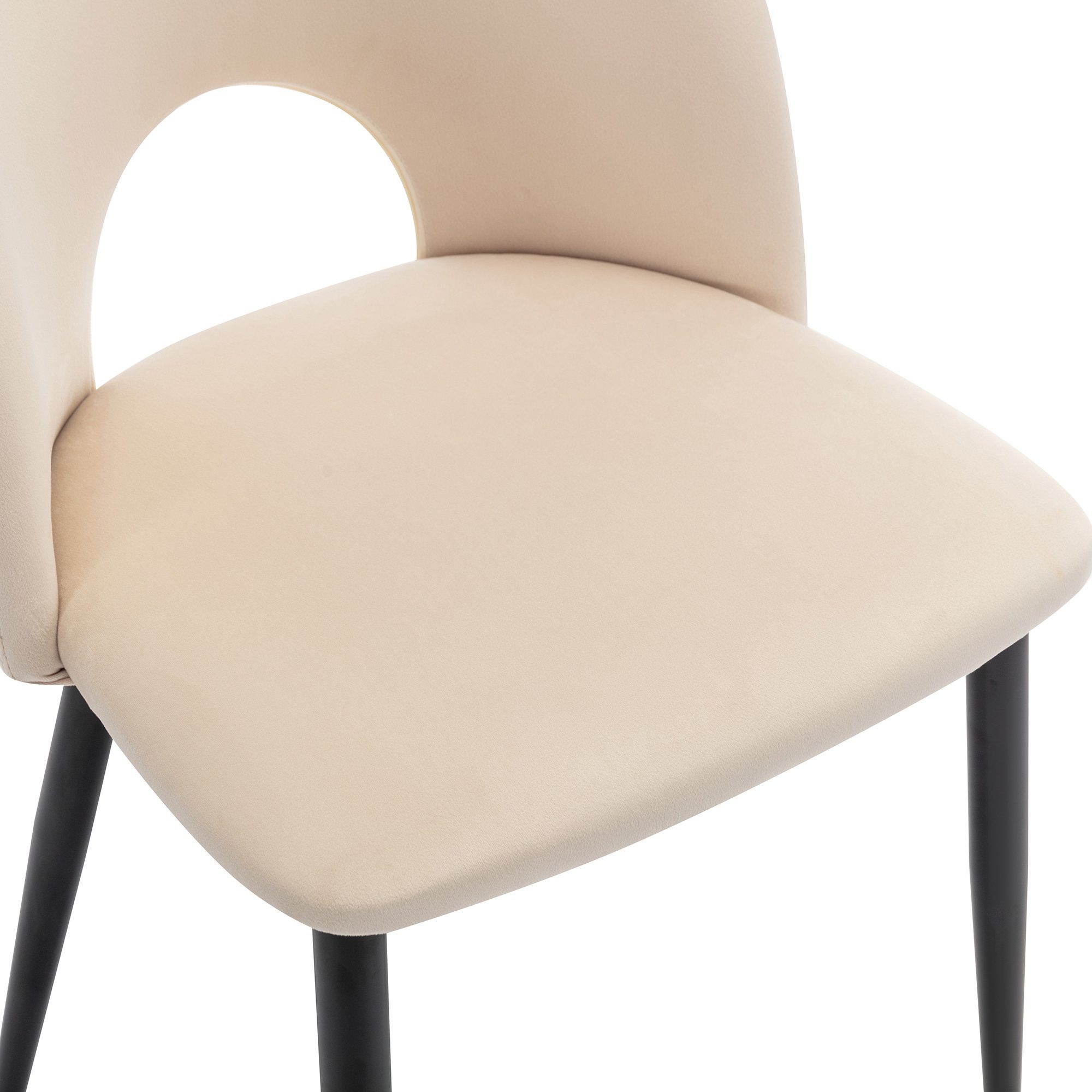 Essgruppe, (117x68 cm Küchentisch mit 4x Polsterstühlen), mit Diamantmuster, Verstellbare Stuhlbeine, Samt Esszimmerstuhl