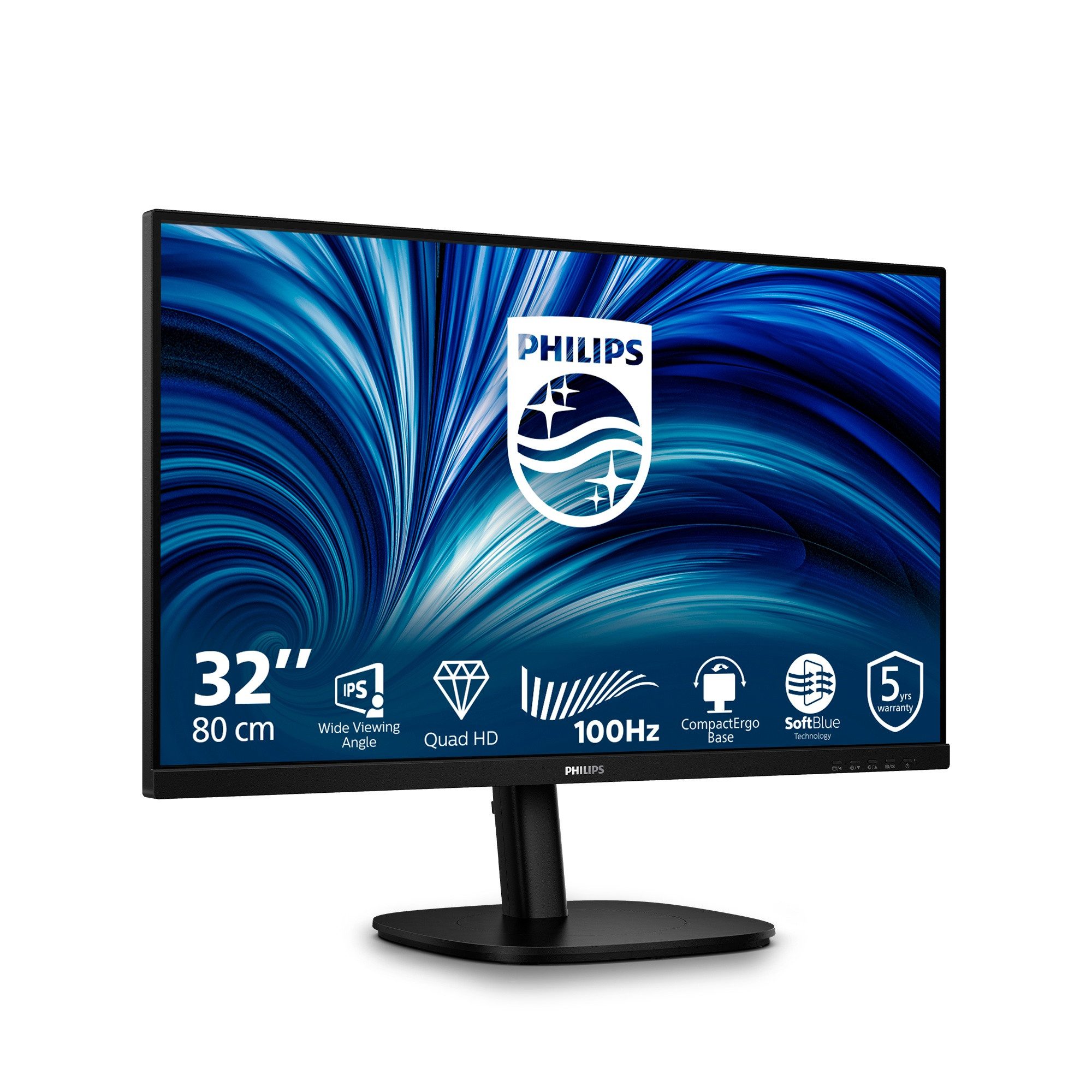 Philips 32B2N3500/00 TFT-Monitor (80 cm/31.5 ", 2560 x 1440 px, QHD, 4 ms Reaktionszeit, 100 Hz, VA LCD)
