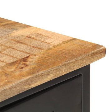 vidaXL Sideboard Sideboard 110x30x65 cm Raues Mango-Massivholz und Stahl (1 St)