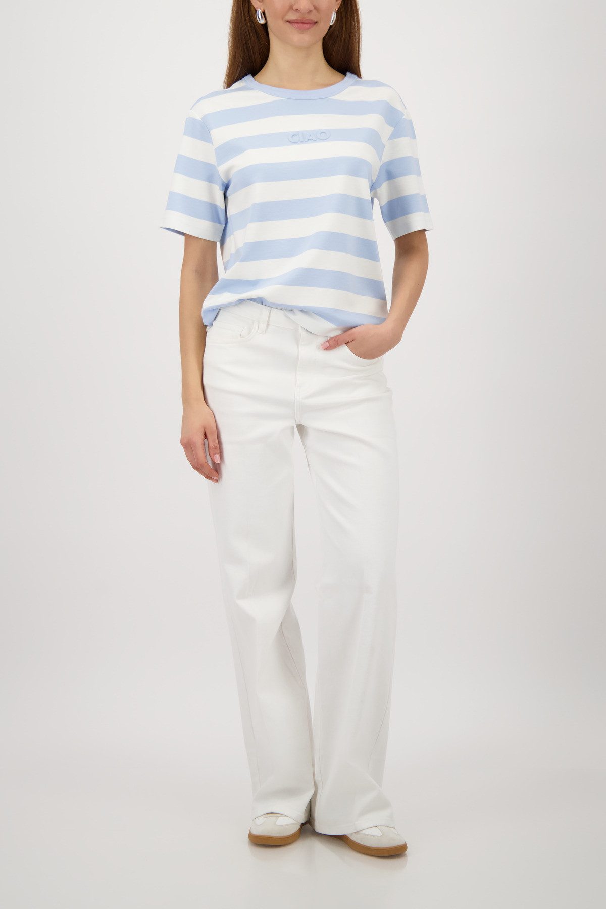 Monari Sweatshirt Sweatshirt Basic Ringel Regular fit mit Streifen