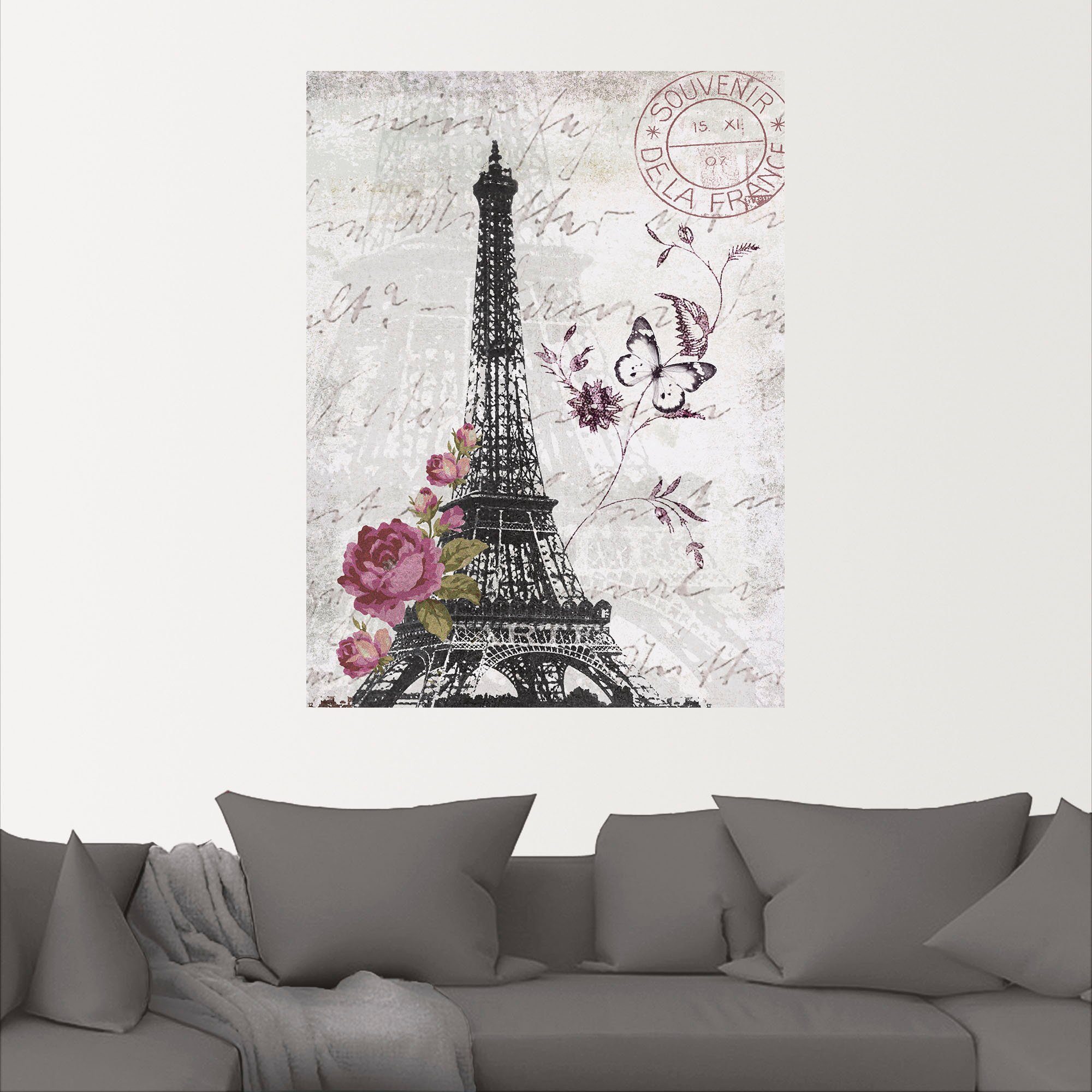 Artland Wandbild »Eiffelturm Grafik«, Bilder von Europa (1 Stück), in vielen Größen & Produktarten - Alubild / Outdoorbild für den Außenbereich, Leinwandbild, Poster, Wandaufkleber / Wandtattoo auch für Badezimmer geeignet-kaufen