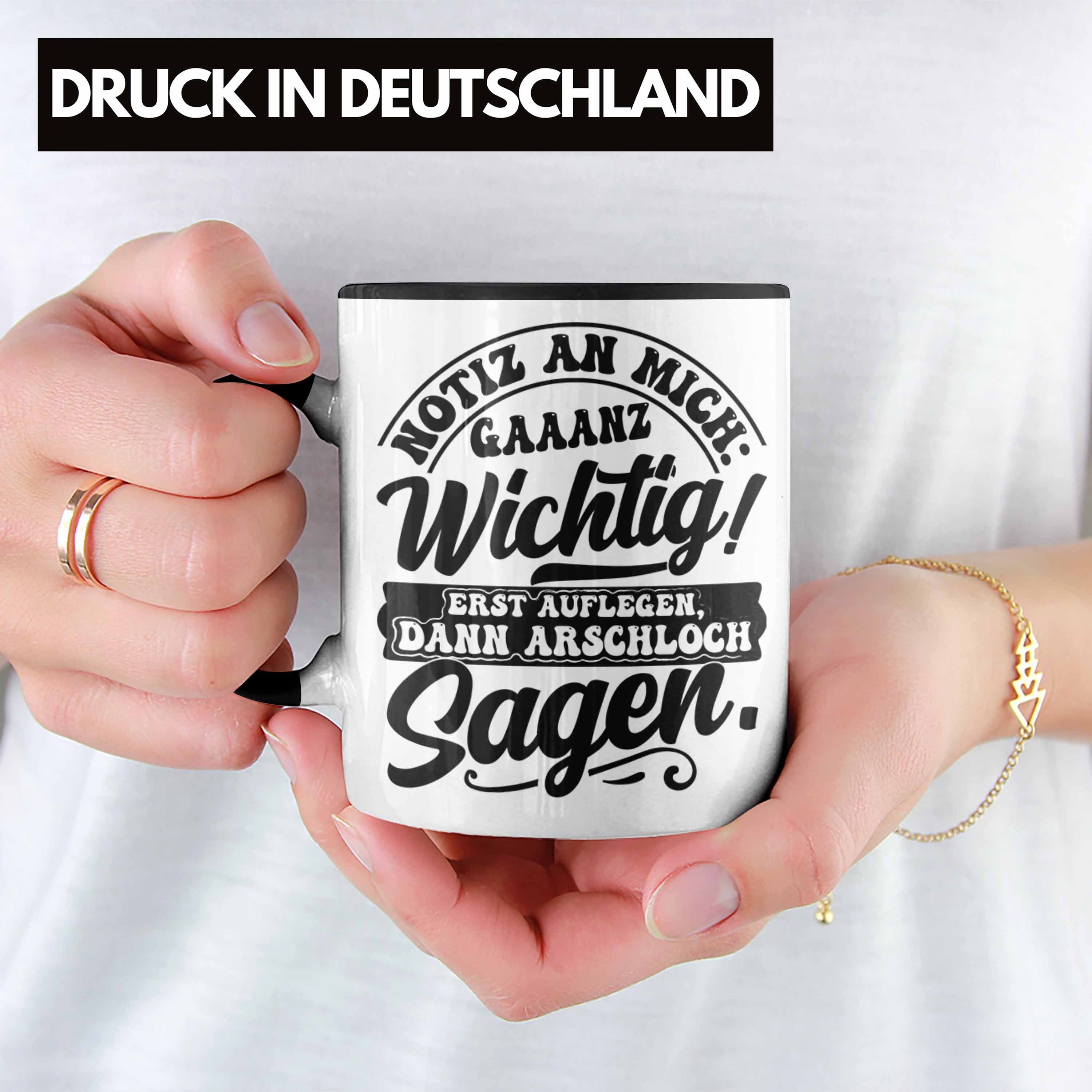 Dann Trendation Erst Schwarz Kollegin Tasse Auflegen Callcenter Arsc***** Geschenk Sagen Tasse