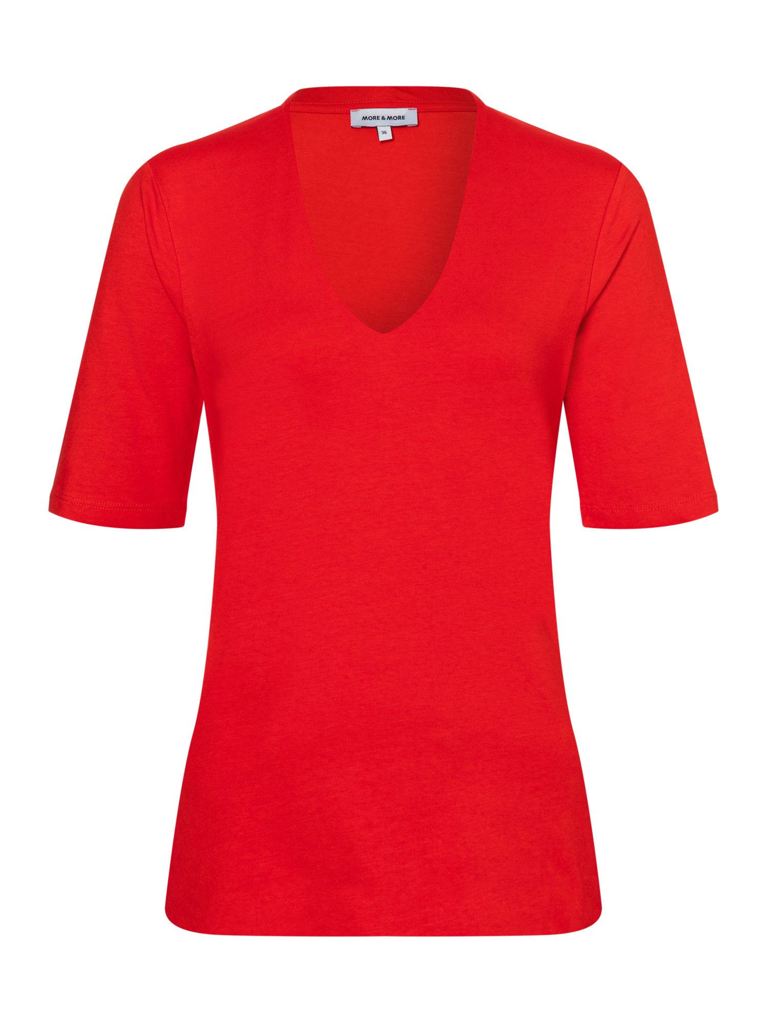 MORE&MORE Kurzarmshirt elastisches Basic-Halbarmshirt günstig online kaufen