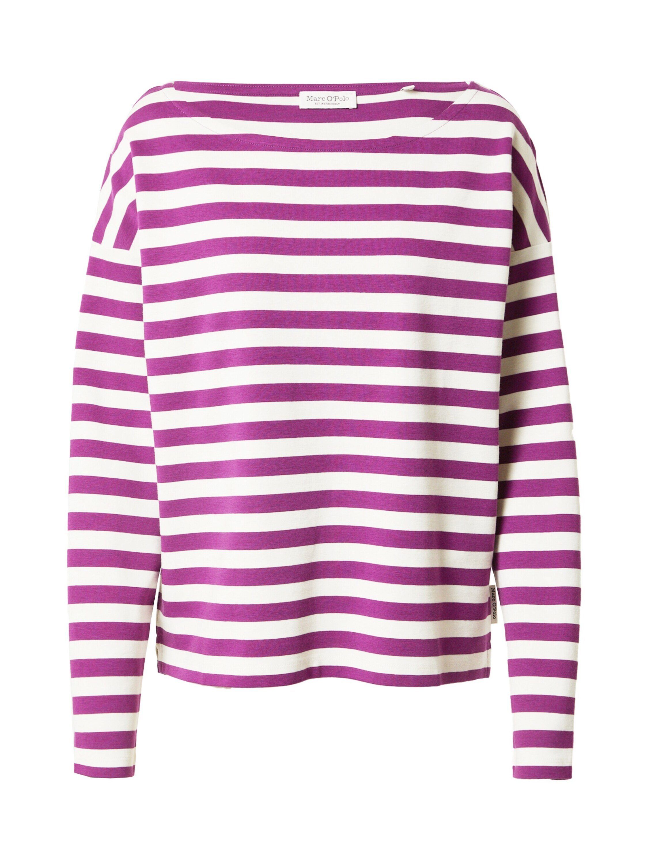 Marc O'Polo Langarmshirt (1-tlg) Plain/ohne Details multi/purple be