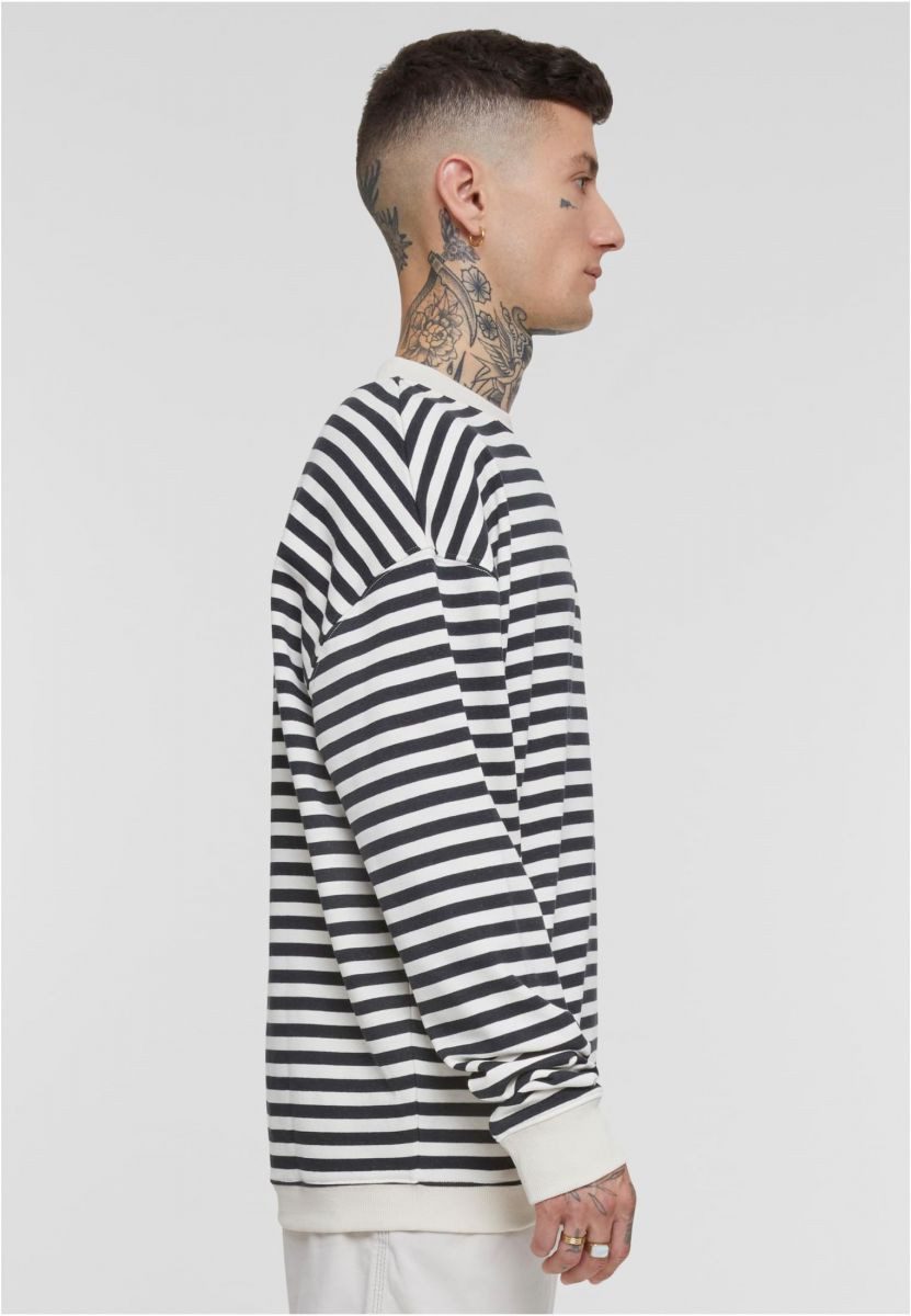 URBAN CLASSICS Sweatshirt Striped Crewneck Herren Langarm Pullover