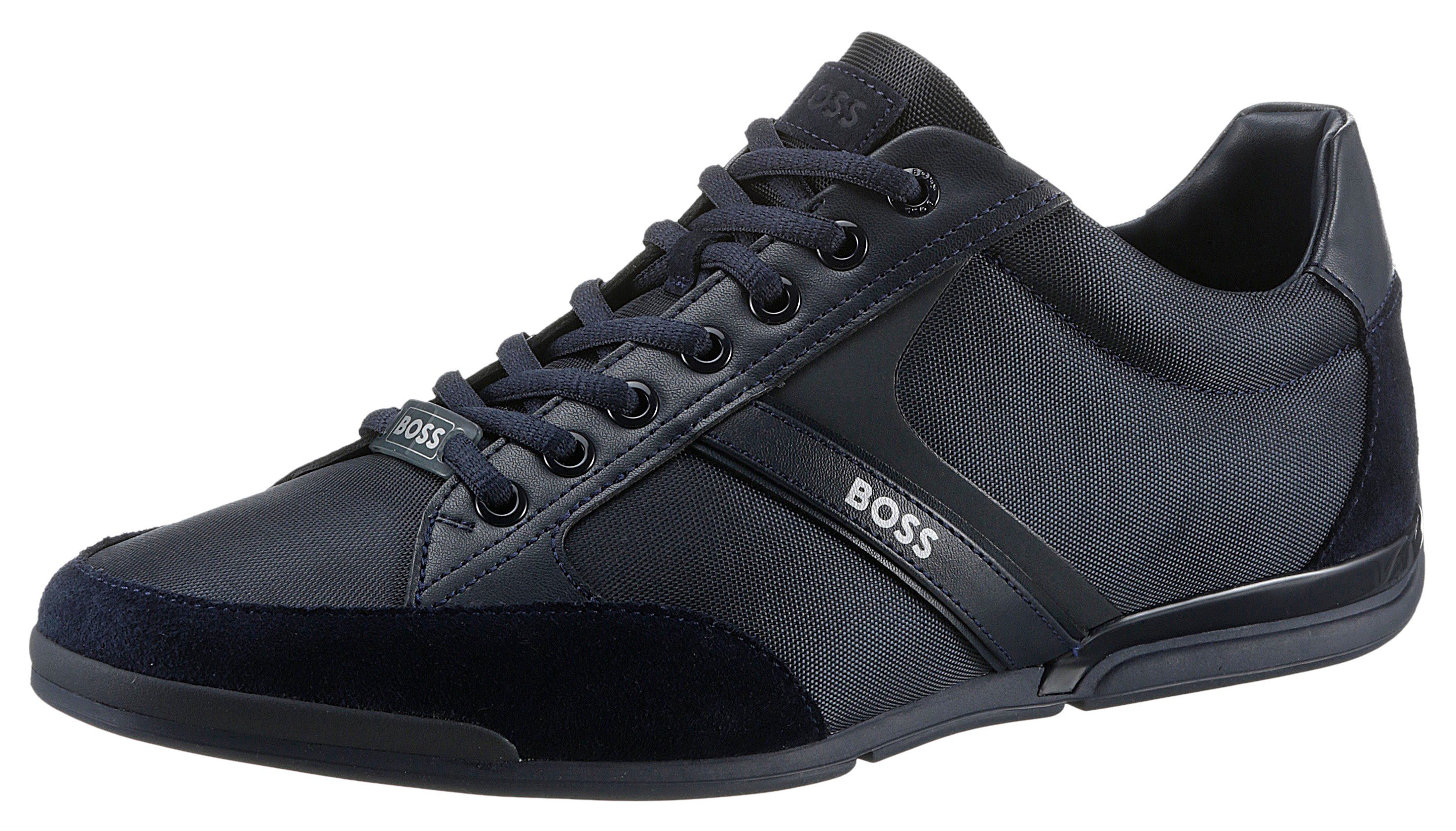 BOSS Saturn_Lowp Sneaker im Materialmix, Freizeitschuh, Halbschuh, Schnürsc günstig online kaufen