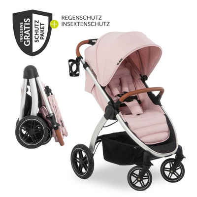 Hauck Kinder-Buggy UpTown - XXL - Melange Rose, Sportwagen mit Liegefunktion, höhenverstellbar bis 25 kg inkl. Zubehör