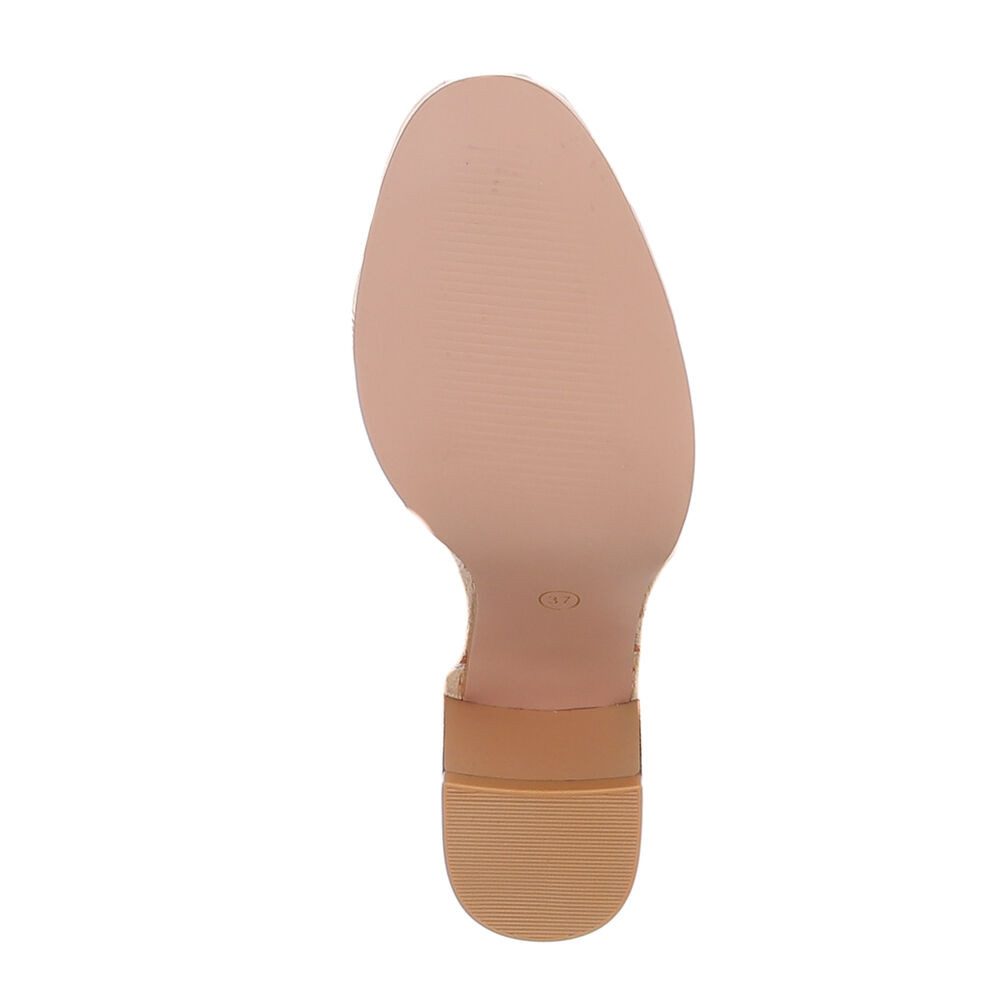 Ital-Design Damen Elegant Stiefel (87108609) Blockabsatz Klassische Stiefel in Hellbraun