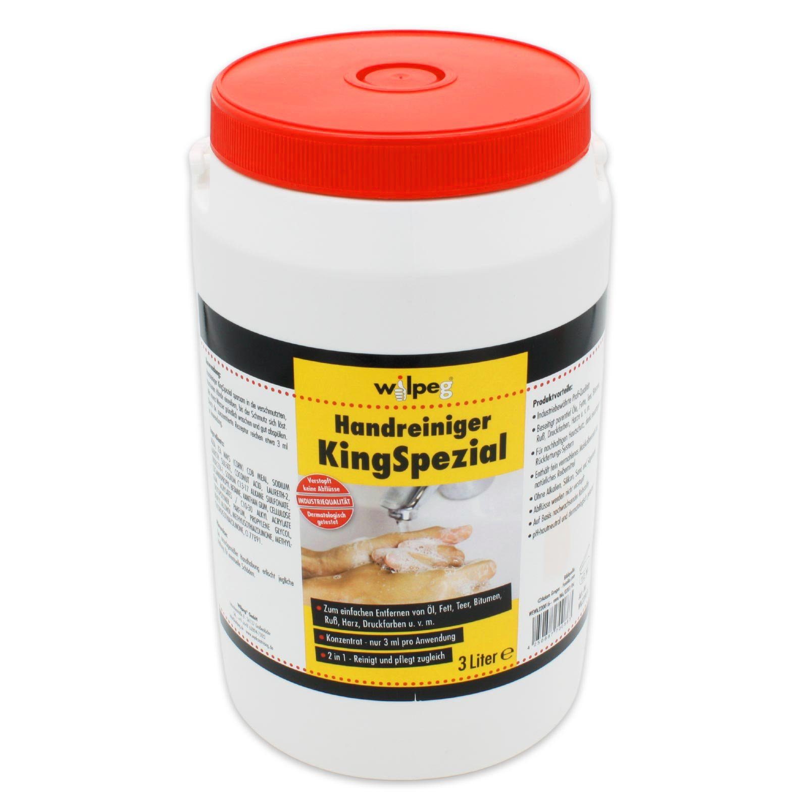 Handcreme Handreiniger KingSpezial 3 Liter - Handwaschpaste reinigend & pflegend