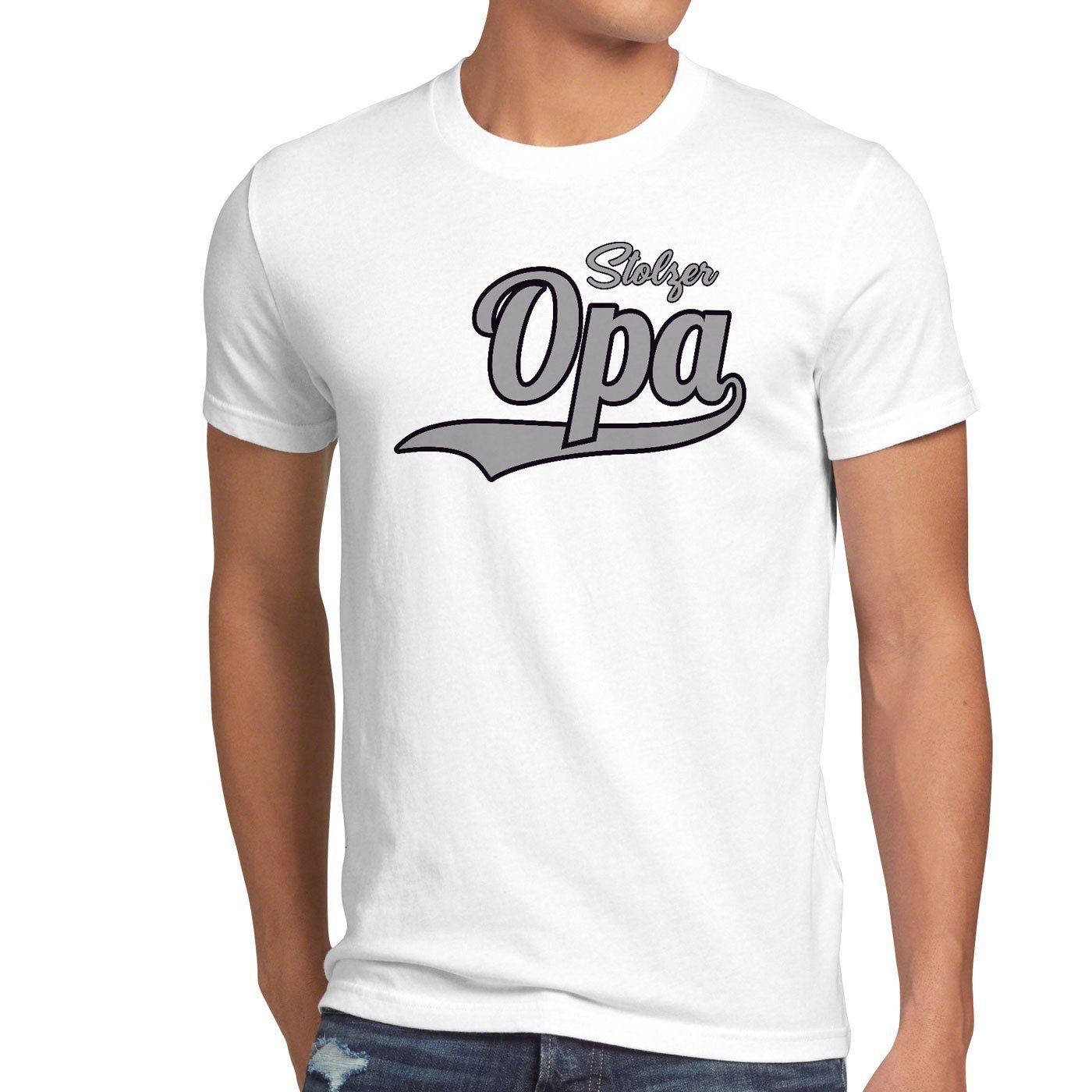 style3 T-Shirt Stolzer Opa Großvater Fun Funshirt Spruch Spruchshirt Großvater