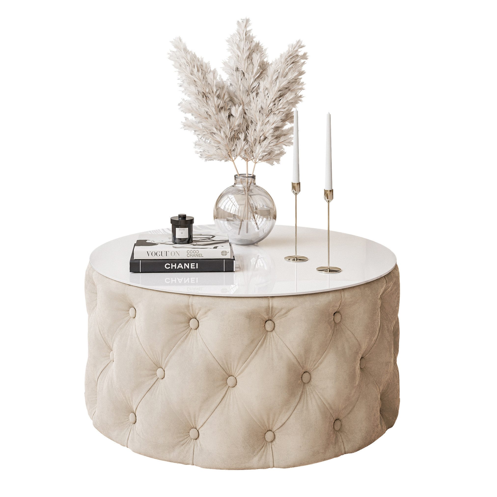 Lookway Couchtisch CHESTERFIELD 70 cm runder günstig online kaufen