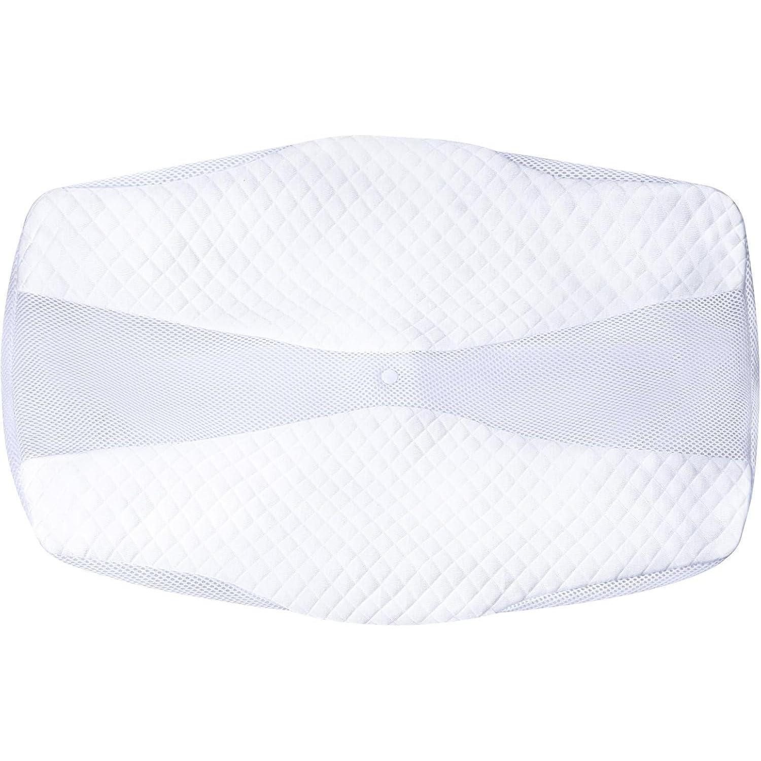 LuxusKollektion Halbmond-Kissen Kissenbezug Kopfkissenbezug Memory Foam Kissenbezug Weiß