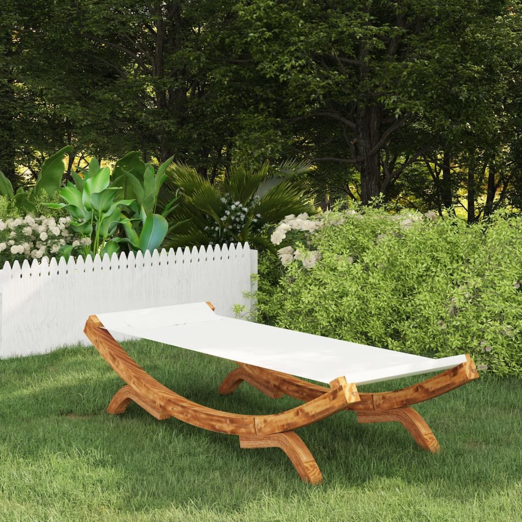 vidaXL Hängematte 100 x 1885 x 44 cm Hängematte 100x188,5x44 cm Bugholz Massiv Creme