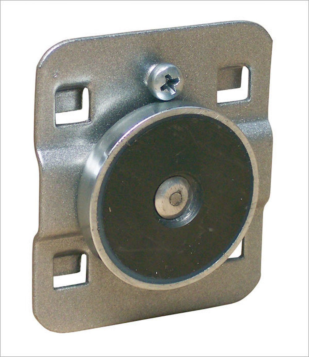 PROREGAL® Werkzeughalter Magnethalter für Lochplatte, Ø4cm, Weissaluminium
