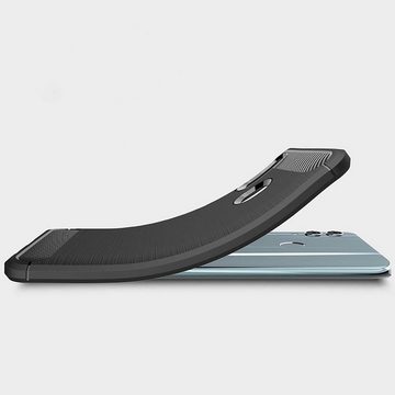 CoolGadget Handyhülle Schwarz als 2in1 Schutz Cover Set für das Huawei P Smart 2019 6,21 Zoll, 2x Glas Display Schutz Folie + 1x TPU Case Hülle für P Smart 2019