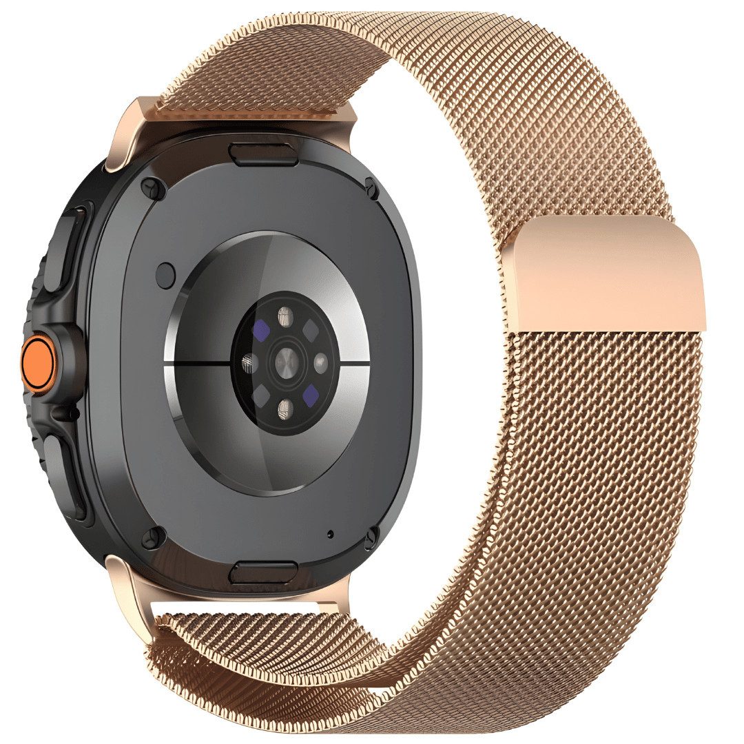 SmartUP Smartwatch-Armband für Samsung Galaxy Watch 8 / 8 Classic Milanese Edelstahl Ersatzband, stufenlos einstellbar, rostfreier Edelstahl