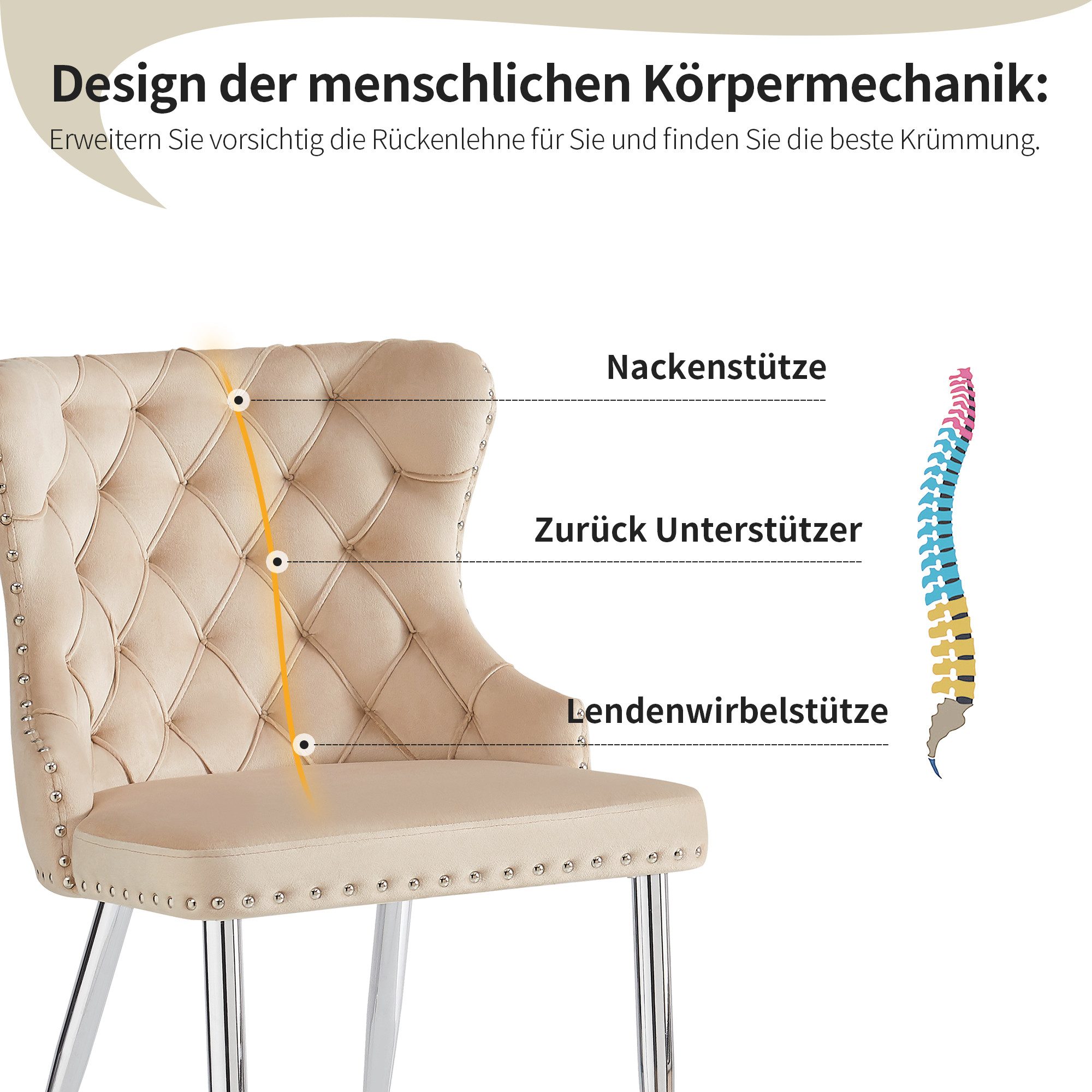 HAUSS SPOLE Esszimmerstuhl 2 St ergonomischer günstig online kaufen