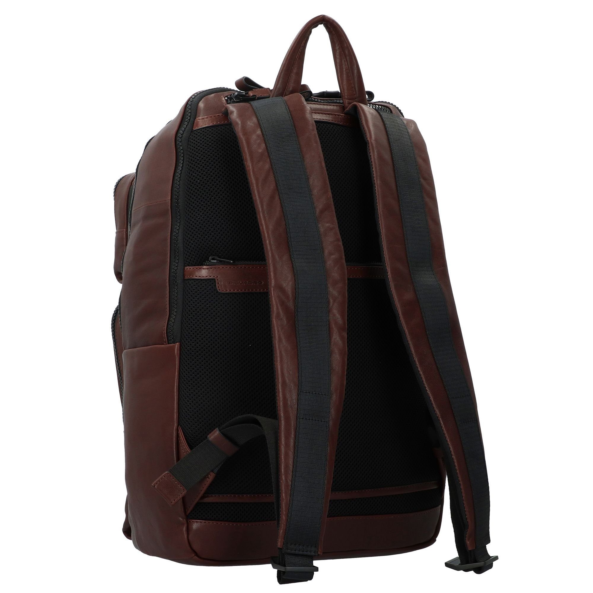 Harper, Piquadro brown Laptoprucksack Leder dark