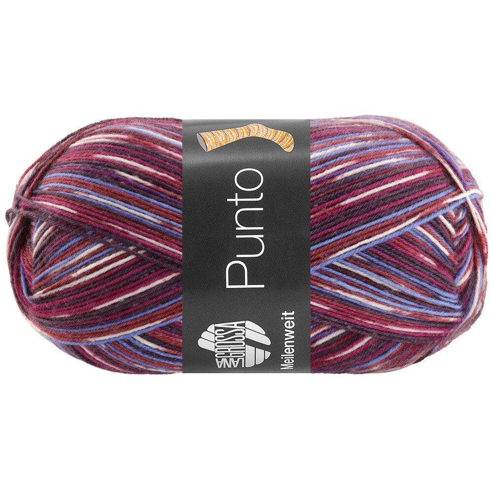 LANA GROSSA MEILENWEIT 100 g PUNTO Häkelwolle, 420 m (hochwertige 4-fach Sockenwolle), 100 g