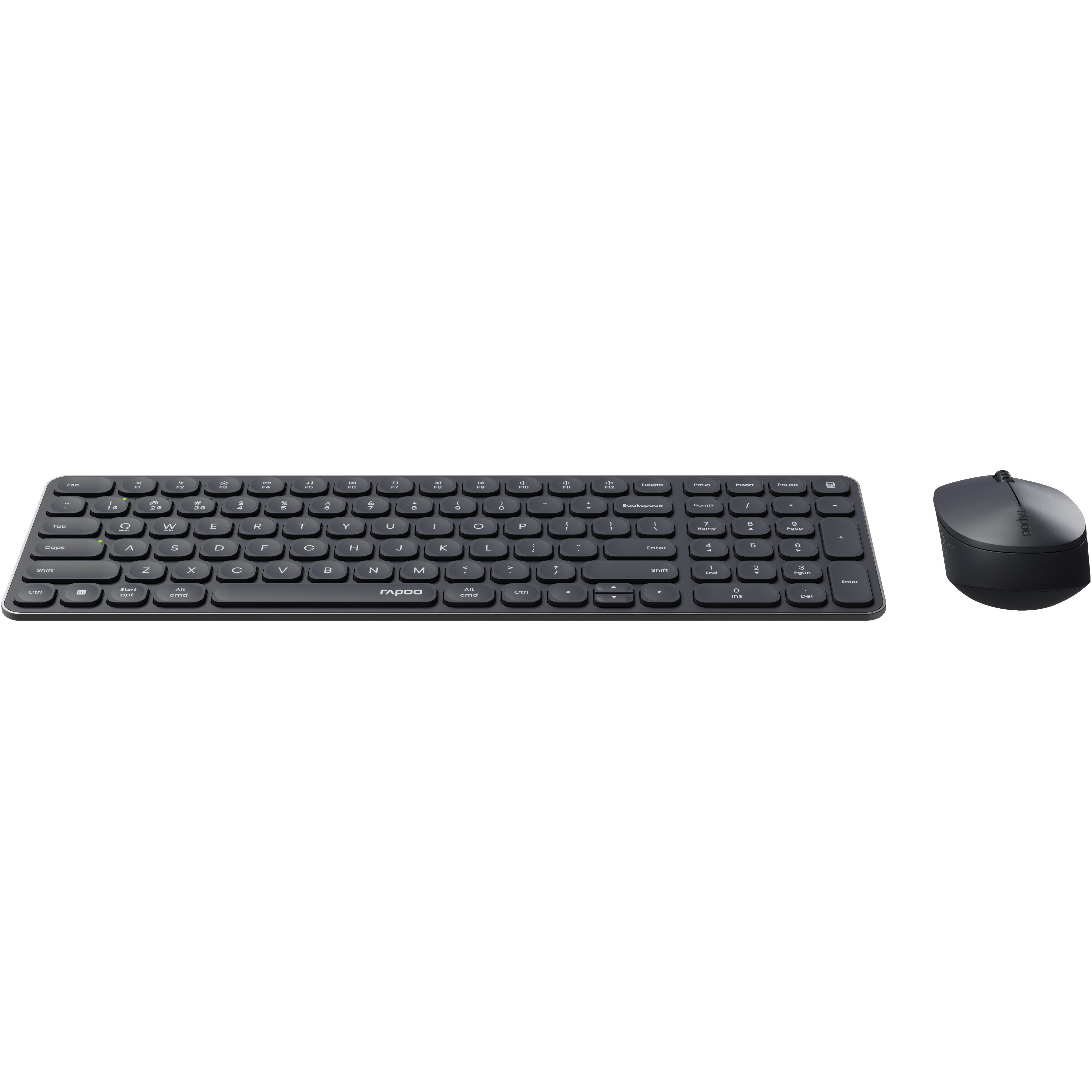 Rapoo 9310M Wireless Multimodus-Desktop-Set Tastatur- und Maus-Set, Bluetooth/2,4GHz Umschalttaste, Gehäuse aus Aluminiumlegierung – Bild 3 von 5