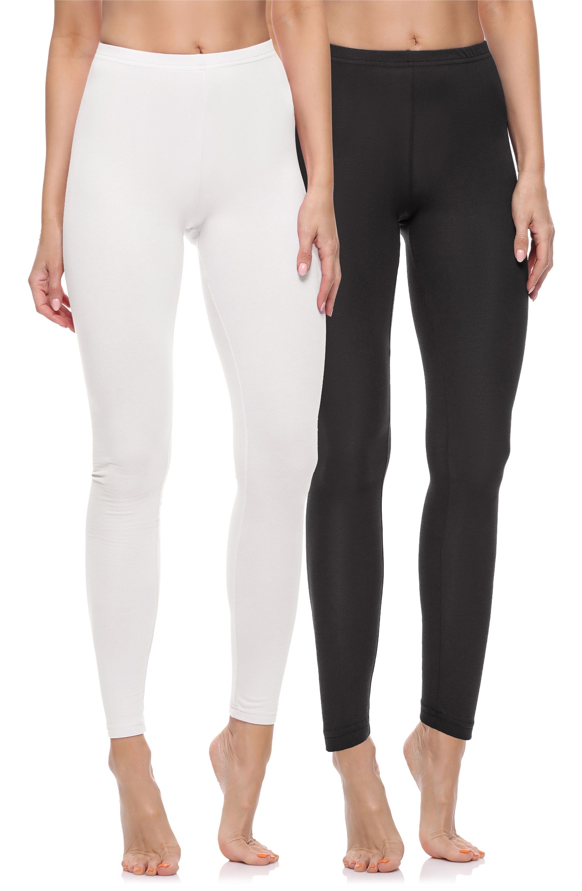 Merry Style Leggings Damen Hosen aus Baumwolle MS10-198 (2-tlg) elastischer günstig online kaufen