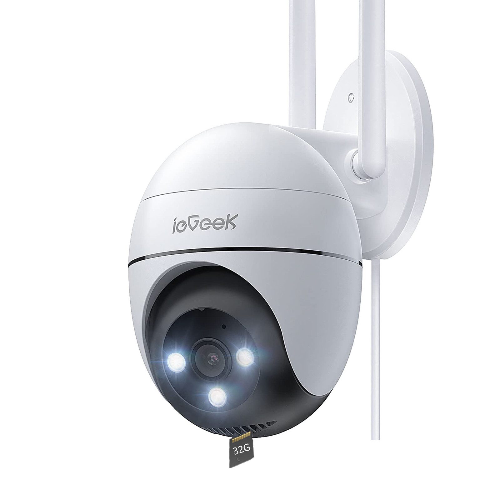 Überwachungskamera 2K Überwachungskamera Aussen WLAN 355°/120° PTZ Kamera Mit 32G Karte