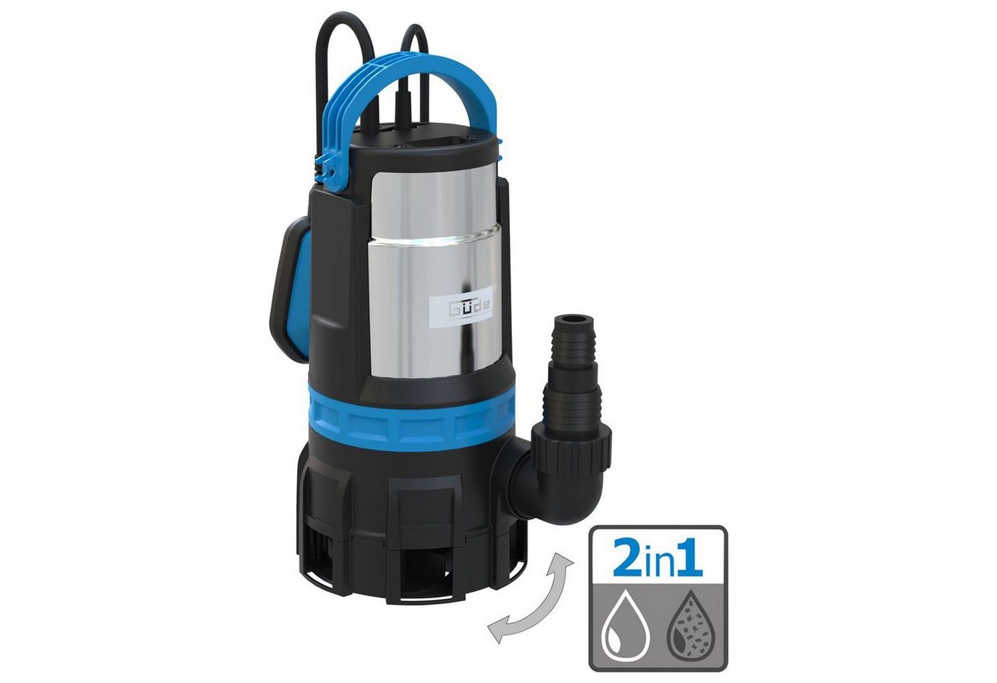 Güde Schmutzwasserpumpe Kaltwasserpumpe Tauchpumpe GS 750.1 Kombitauchpumpe 2in1 750W 9m