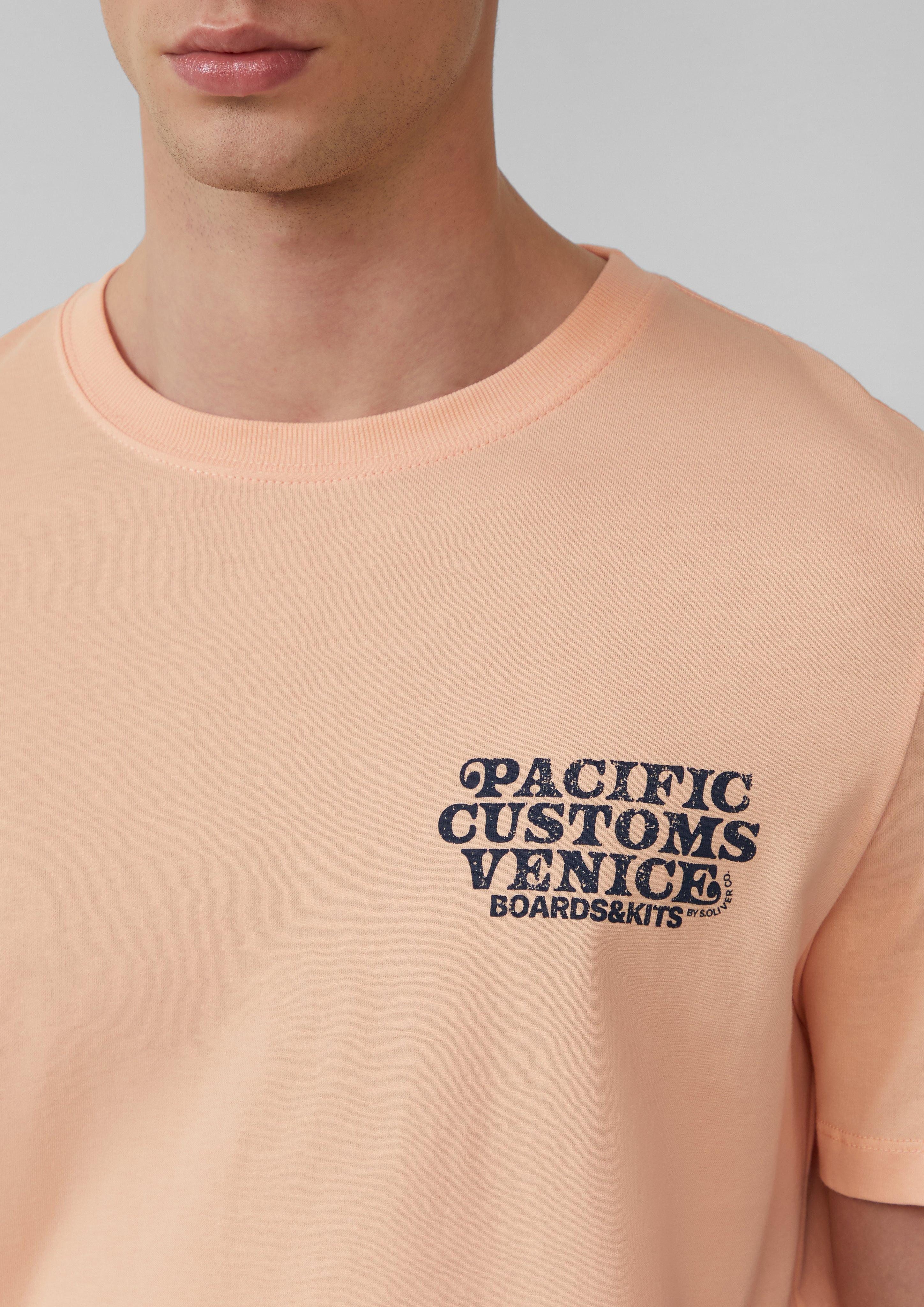 s.Oliver Kurzarmshirt Baumwoll-T-Shirt mit Crewneck und günstig online kaufen