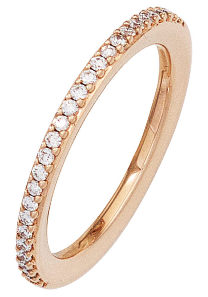 Diamantring Roségoldring schmal