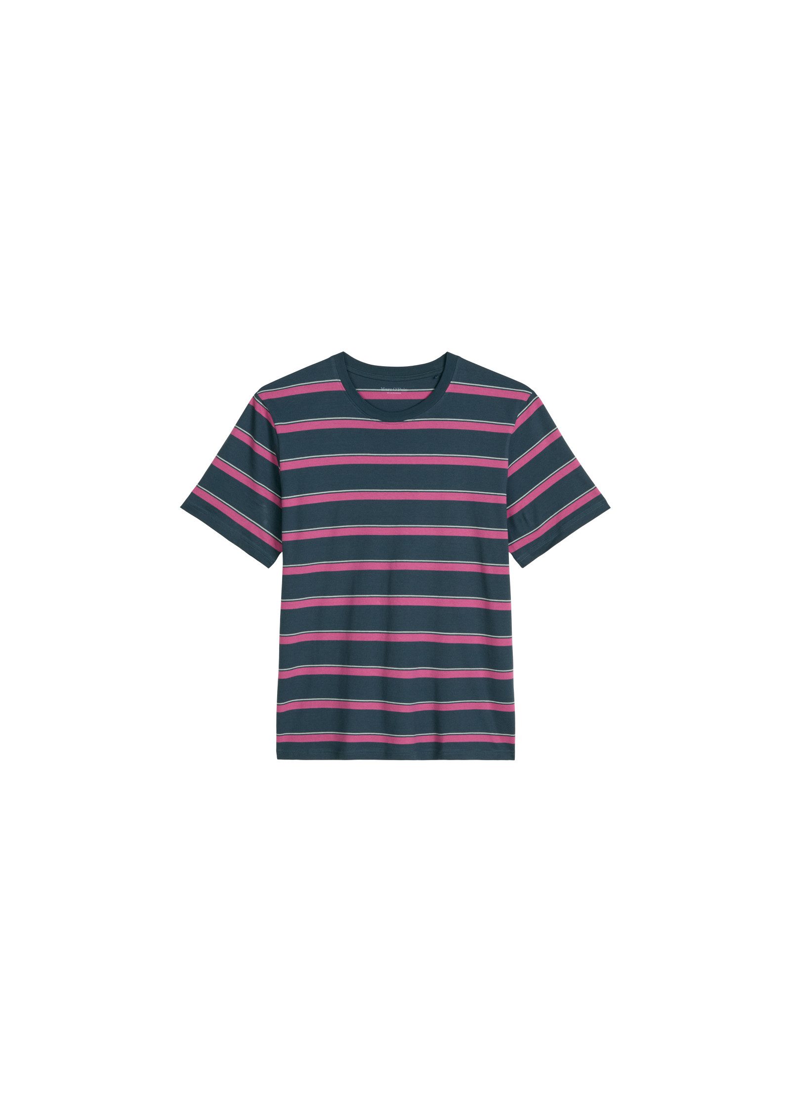 Marc O'Polo Pyjamaoberteil Mix N Match Cotton mit Streifen, Rundhalsausschnitt und kurzen Ärmeln