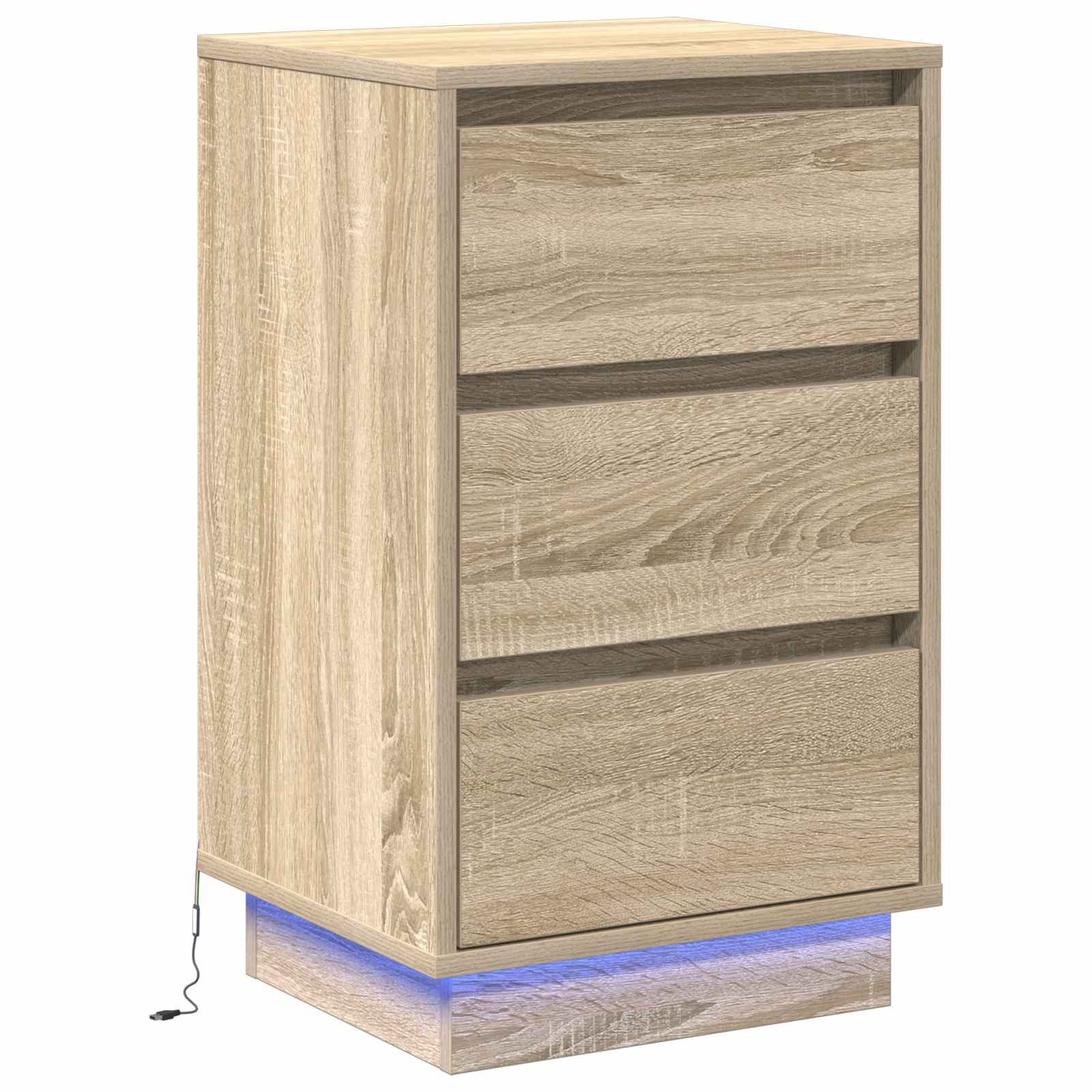 vidaXL Nachttisch Nachttisch Sonoma-Eiche 39 x 34,5 x 65 cm Holzwerkstoff (1-St)