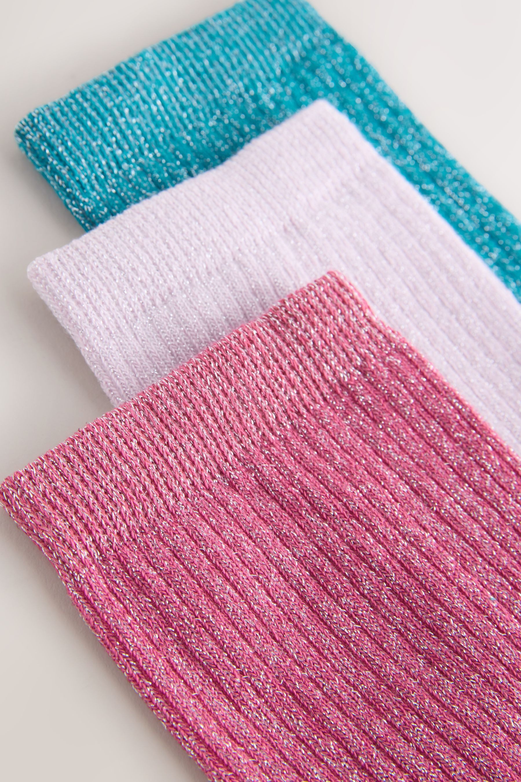 Next Kurzsocken Söckchen mit Glitzer-Effekt, 3er-Pack (1-Paar)