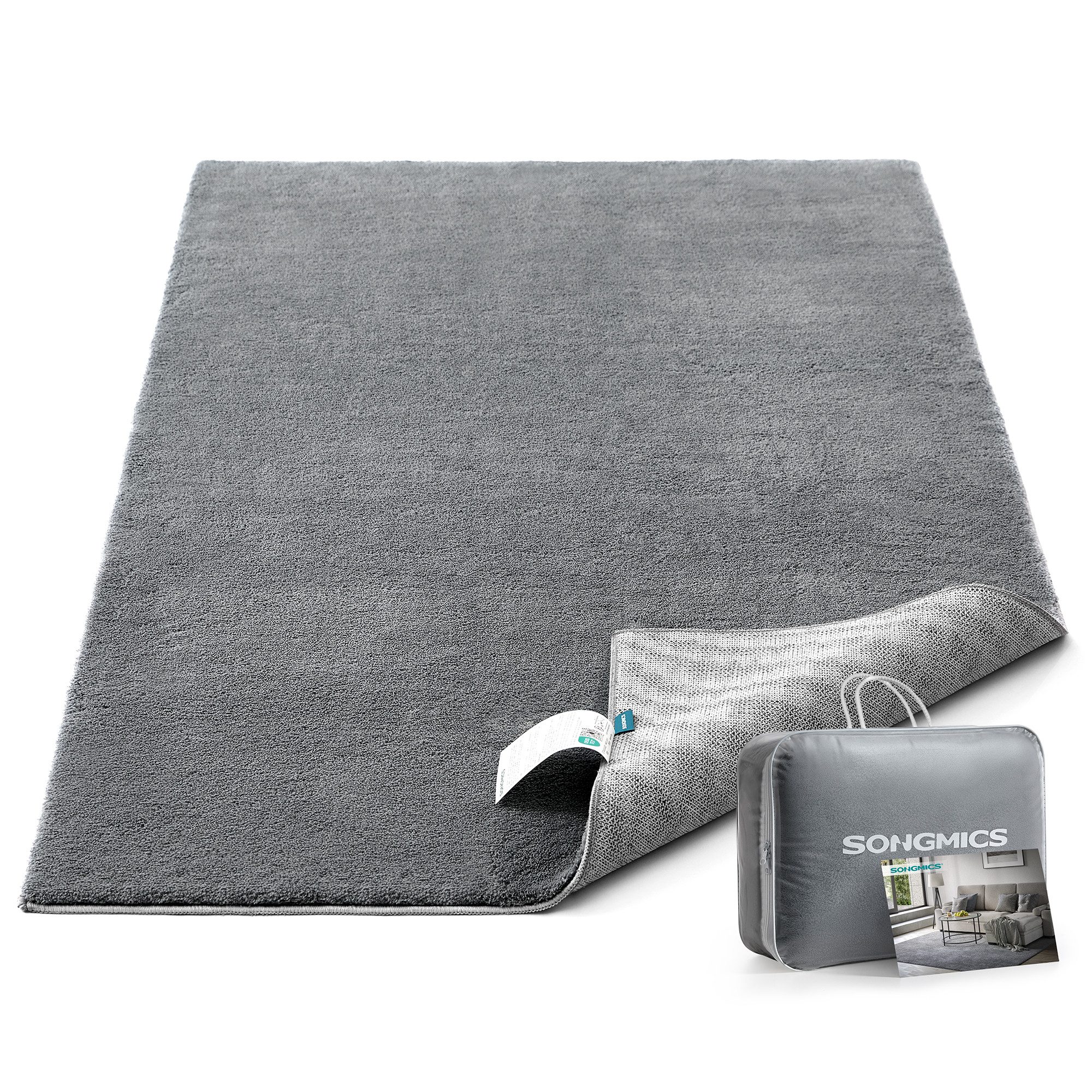 SONGMICS HOME Teppich, Rechteck, Wohnzimmerteppich, rutschfest, günstig online kaufen