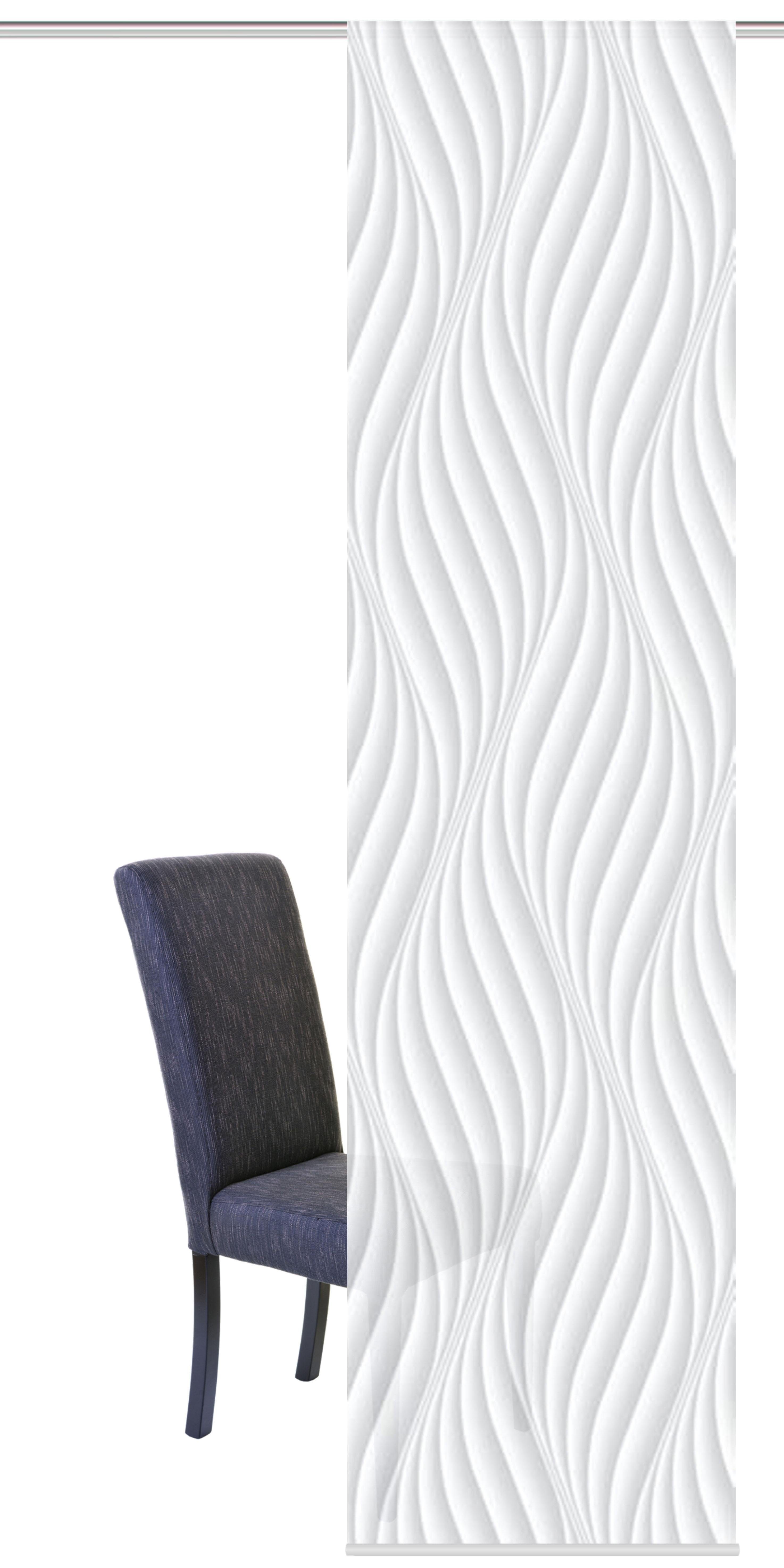 HOME WOHNIDEEN Schiebegardine WAVE (1 St), Klettband, blickdicht, HxB: 245x günstig online kaufen