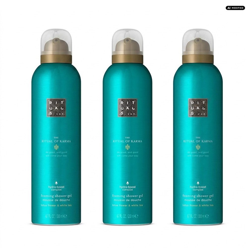 Rituals Duschgel Rituals The Ritual of Karma Foaming Shower Gel 3er Set, Vorteilspack mit drei Duschschäumen für den Vorrat
