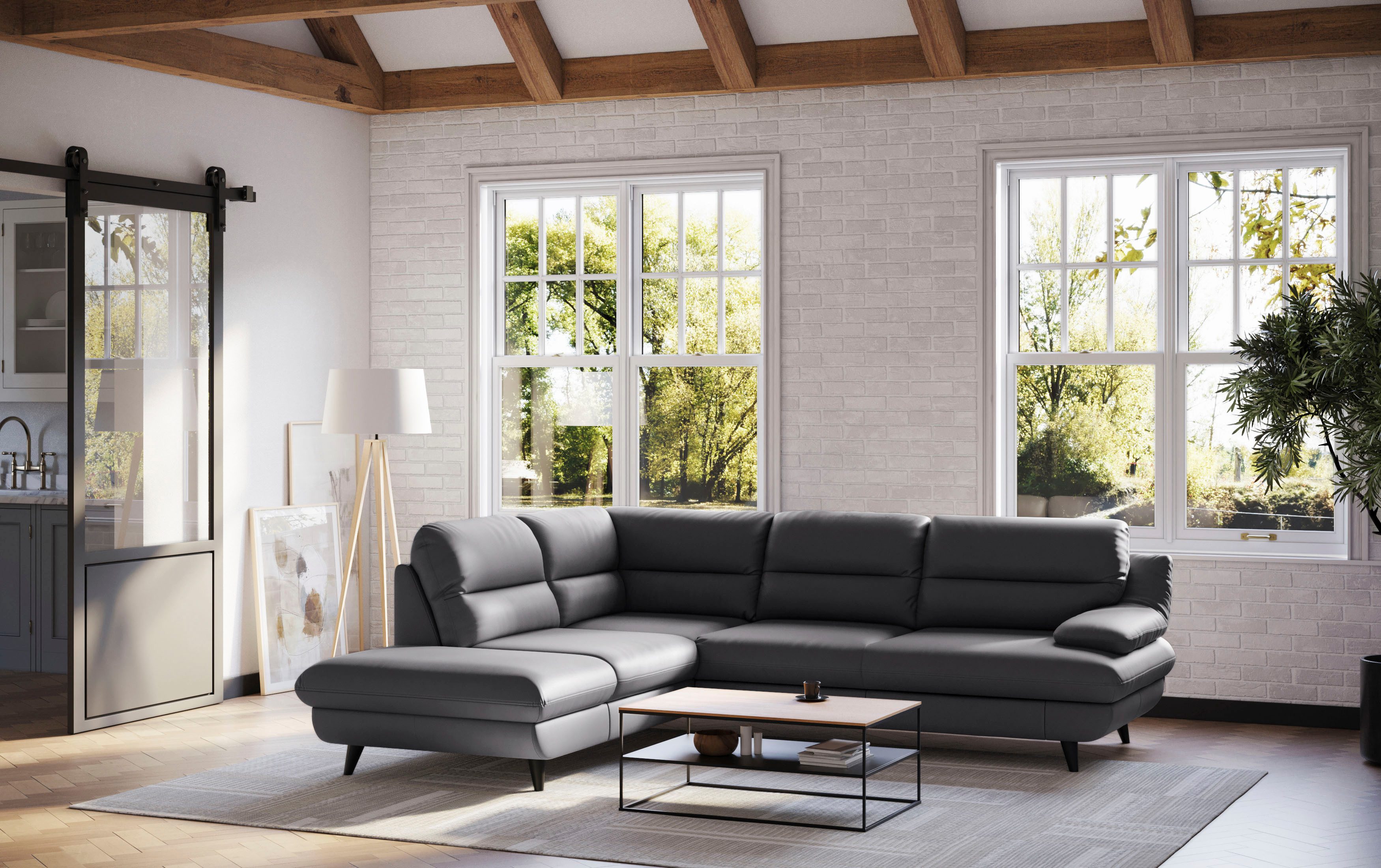 COTTA Ecksofa Pike L-Form, B: 266 cm, optional Bettfunktion & Bettkasten
