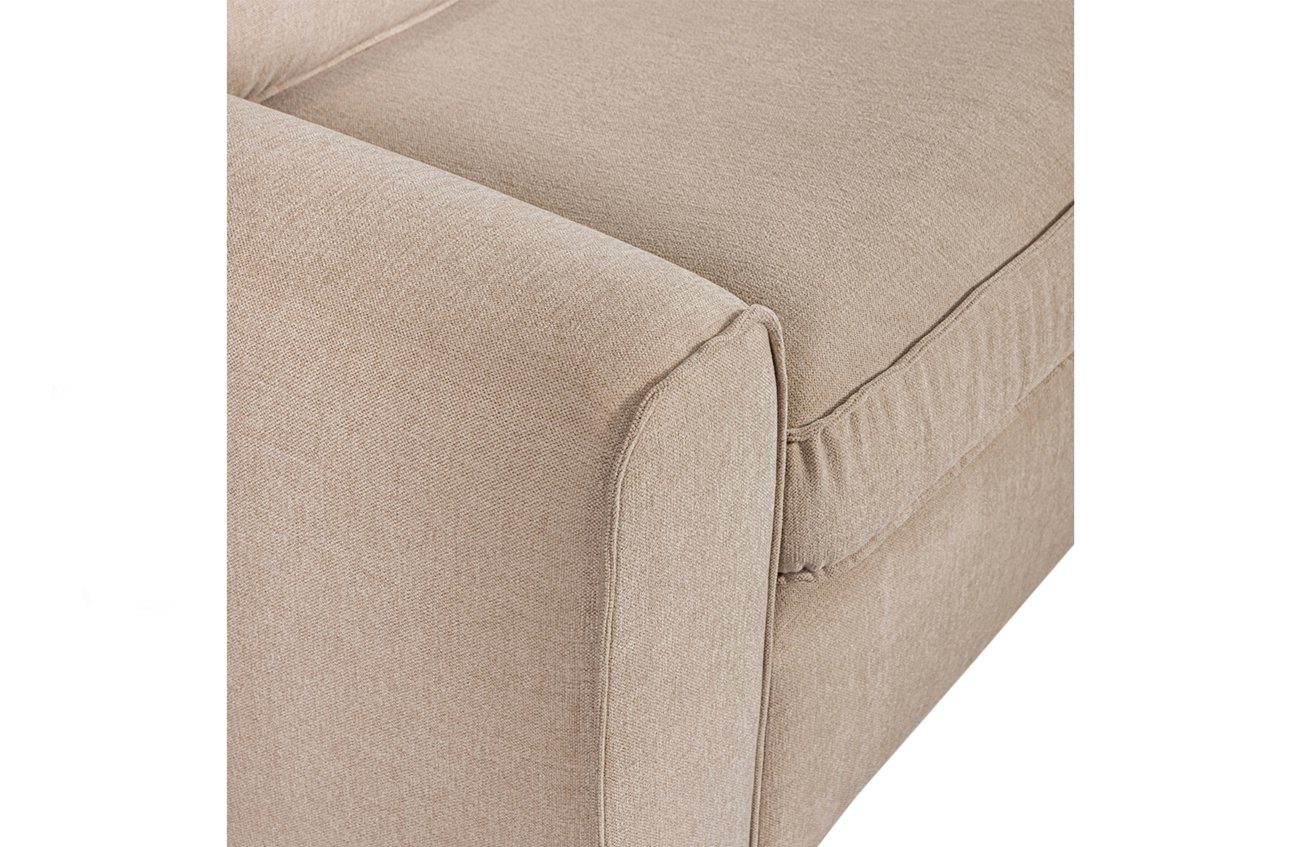 Ecksofa Freek Stoff freistellbar Ecksofa Beige, - WOOOD rechts