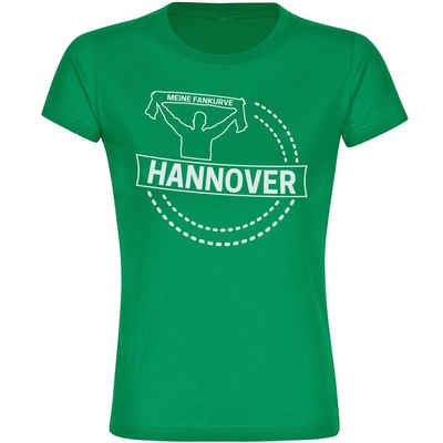 multifanshop T-Shirt Damen Hannover - Meine Fankurve - Frauen