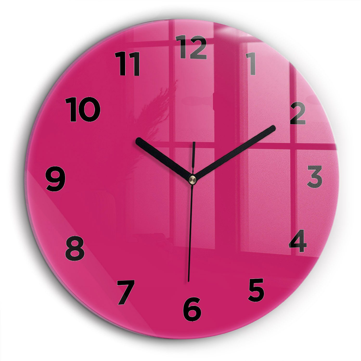 Tulup Wanduhr Modernistische Glaswanduhr 60cm Uhr aus gehärtetem Glas