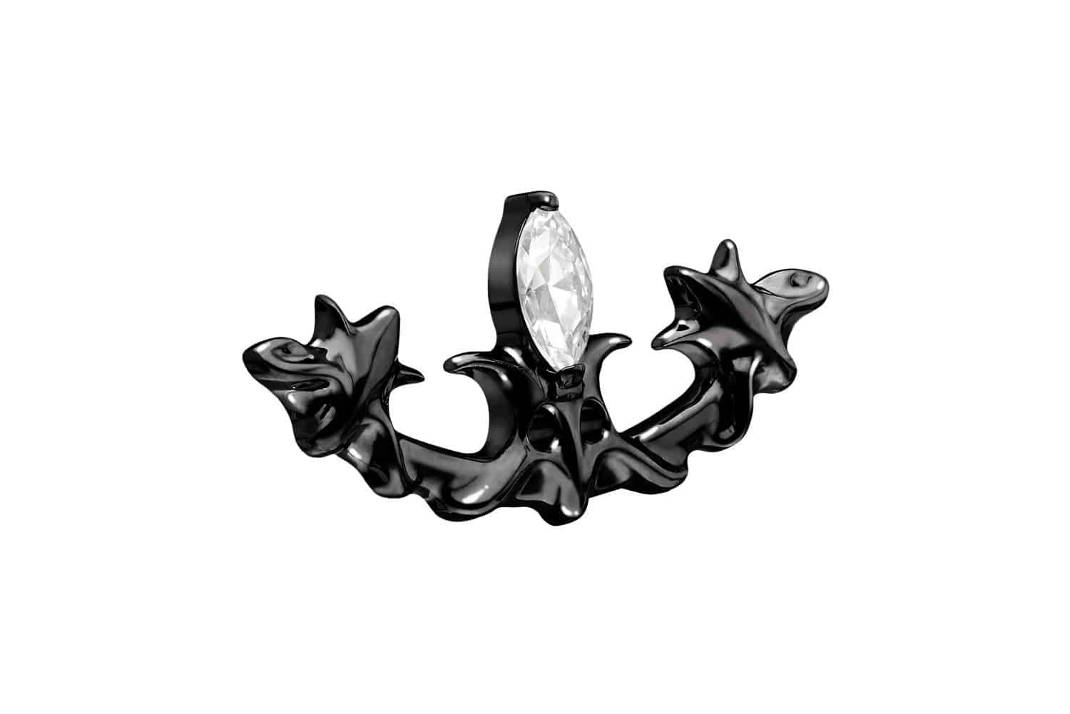 Piercing-Set Titan Schraubaufsatz mit Außengewinde GOTISCHES DESIGN