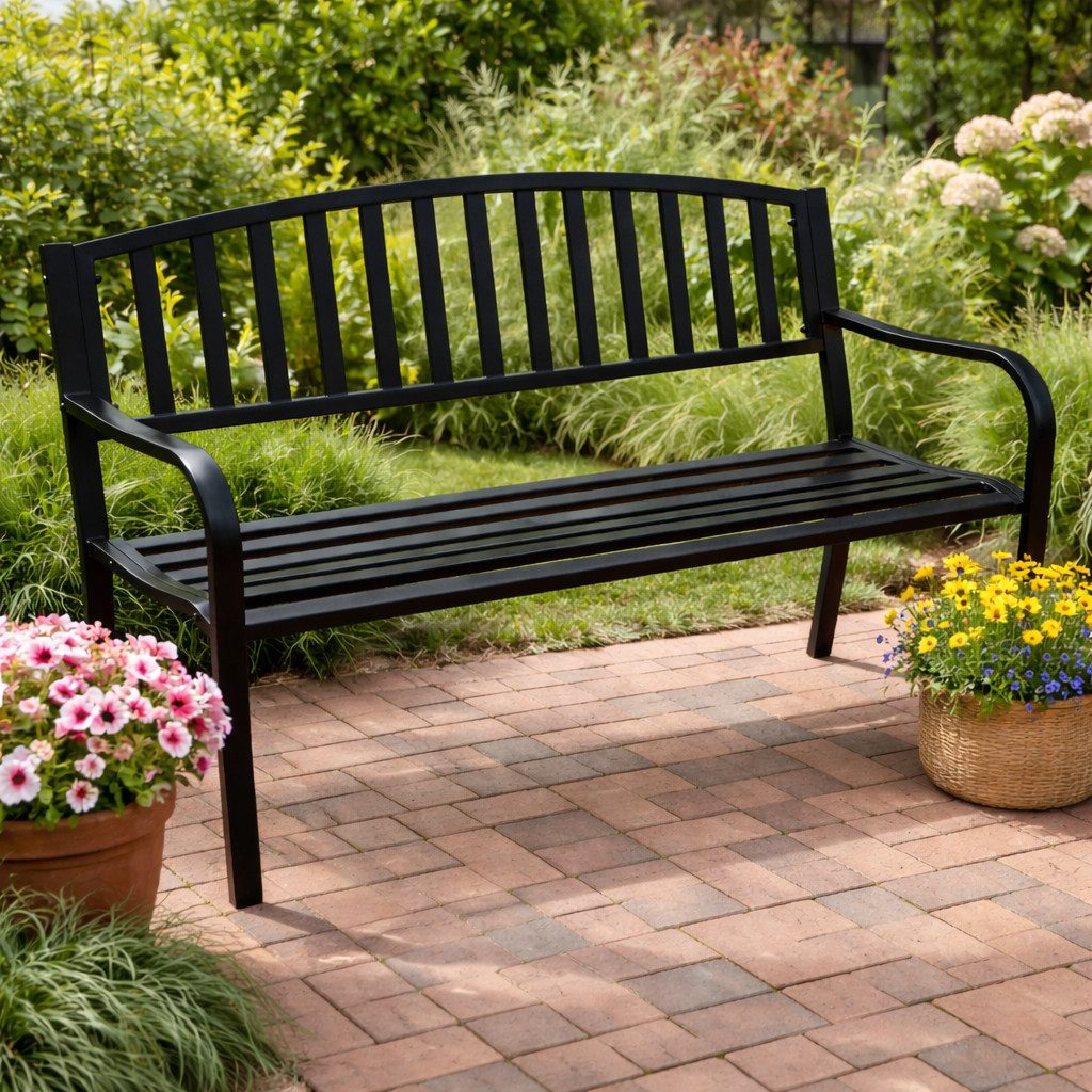 DEGAMO Gartenbank NEWPORT, 2-sitzer, Metall schwarz
