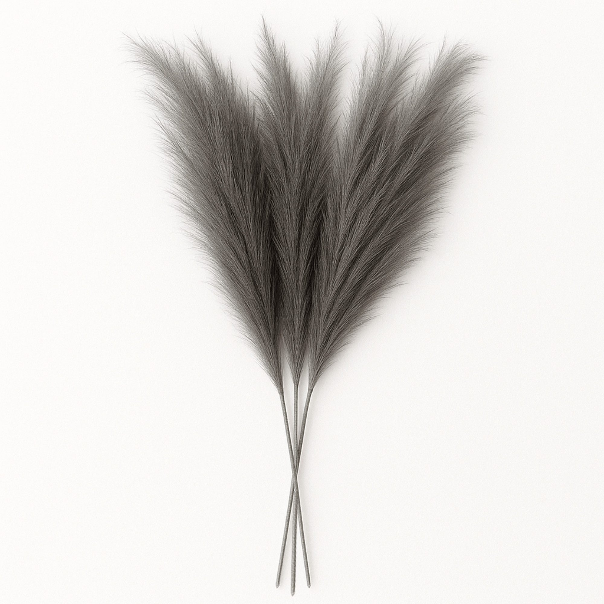 Kunstpflanze Pampasgras Deko künstliches Pampasgras XXL für Dekoration Grau günstig online kaufen