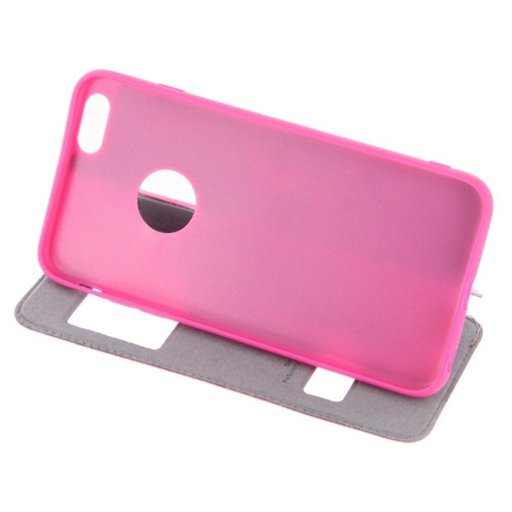 Handytasche Original Magnet Flip Handyhülle für iPhone 6 6s Plus Pink Schutz Case (Flip Cover)