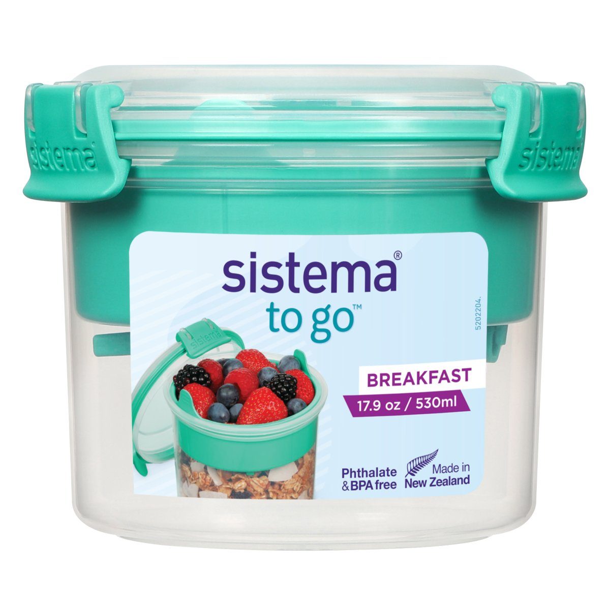 sistema Vorratsdose Box Breakfast To Go 0.53 l - Farbwahl, Kunststoff Lebensmittelsicher mint