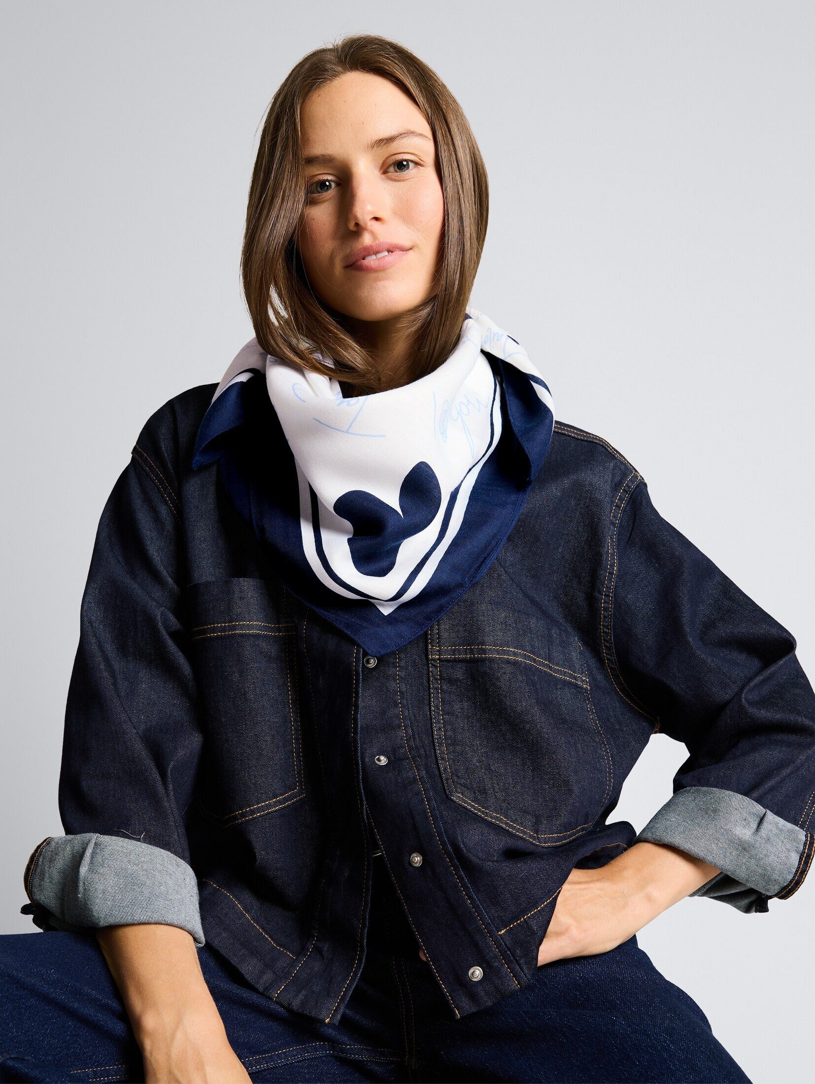 TOM TAILOR Strickschal Accessoire, Halstuch mit Muster günstig online kaufen