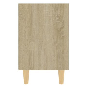 vidaXL Nachttisch Nachttisch mit Massivholz-Beinen Sonoma-Eiche 40x30x50cm
